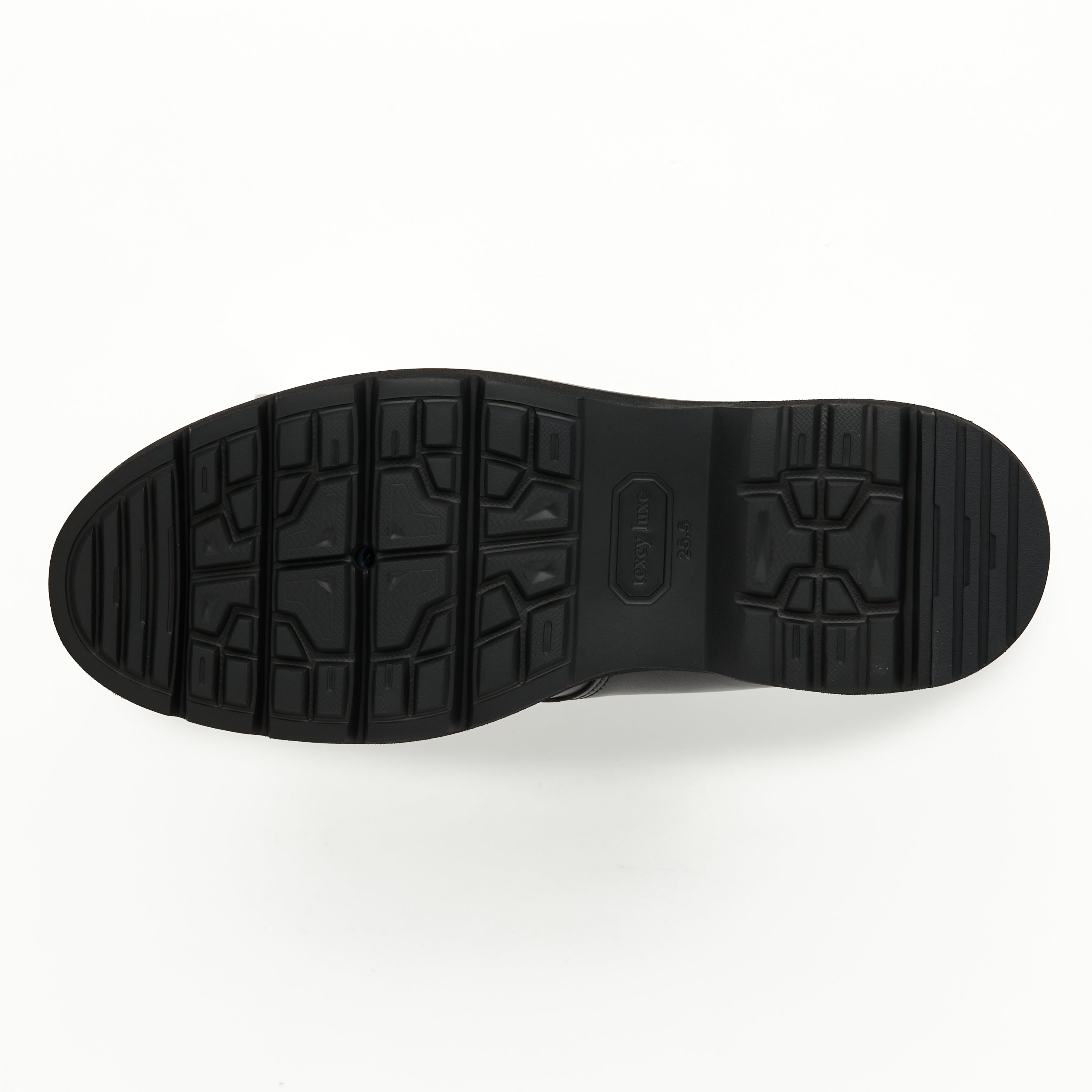 スリムフィット | ミニマルデザイン×ラギッド厚底 | プレーントウ ブラック