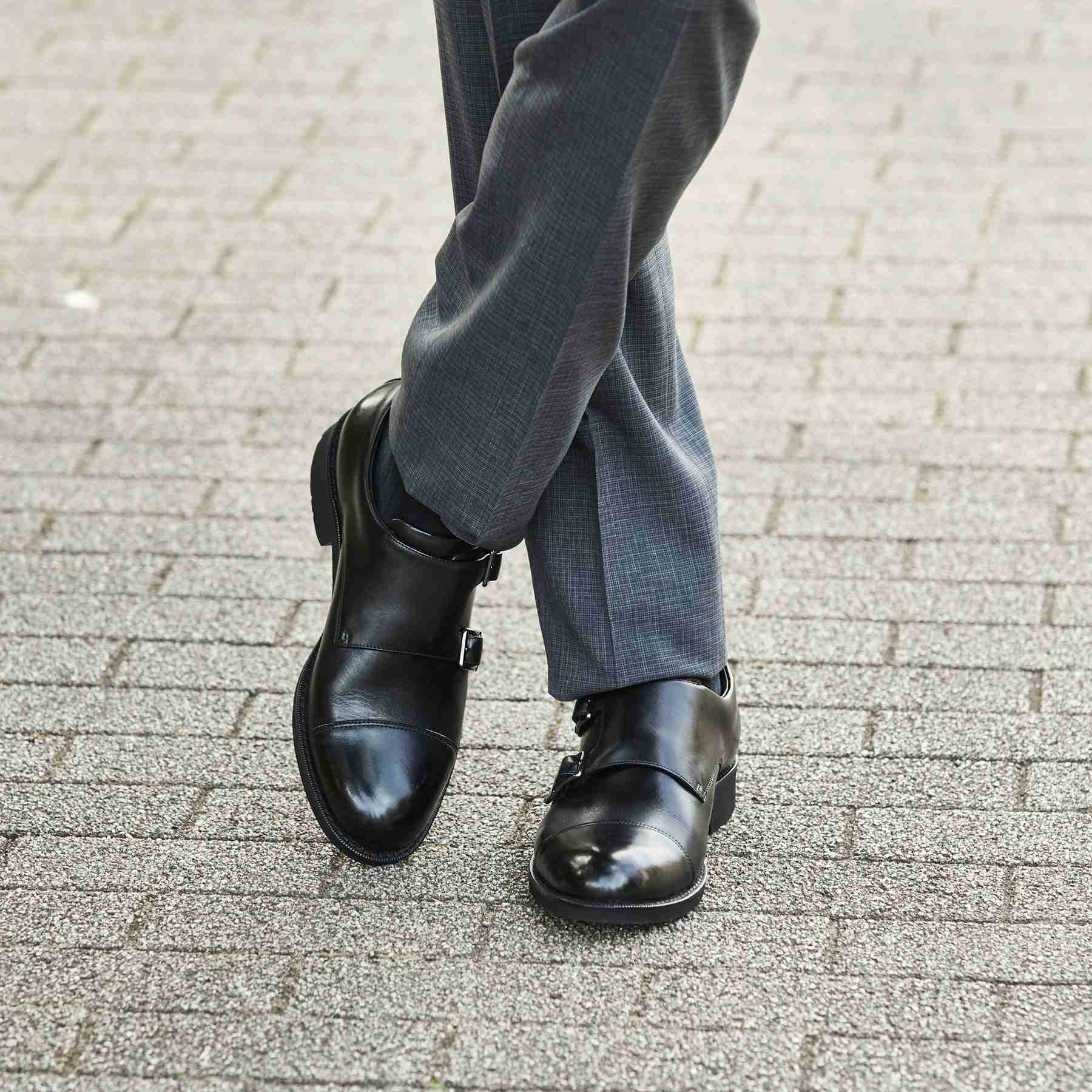 GORE-TEX!雨にもムレにも負けない | モンクストラップ ブラック