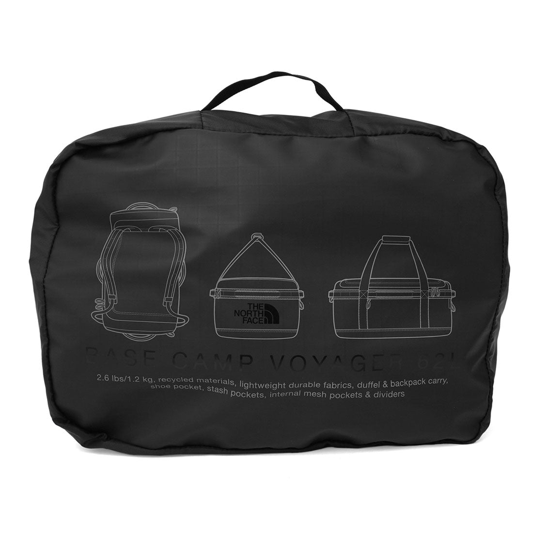 ザ・ノース・フェイス THE NORTH FACE ボストンバッグ ベースキャンプボイジャー DUFFEL 62L NF0A52S3 KT0 BLACK (ブラック) ブラック