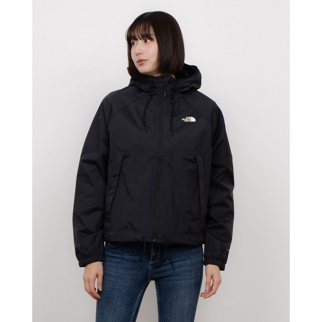 ザ・ノース・フェイス THE NORTH FACE W ANTORA RAIN HOODIE (ブラック) ブラック
