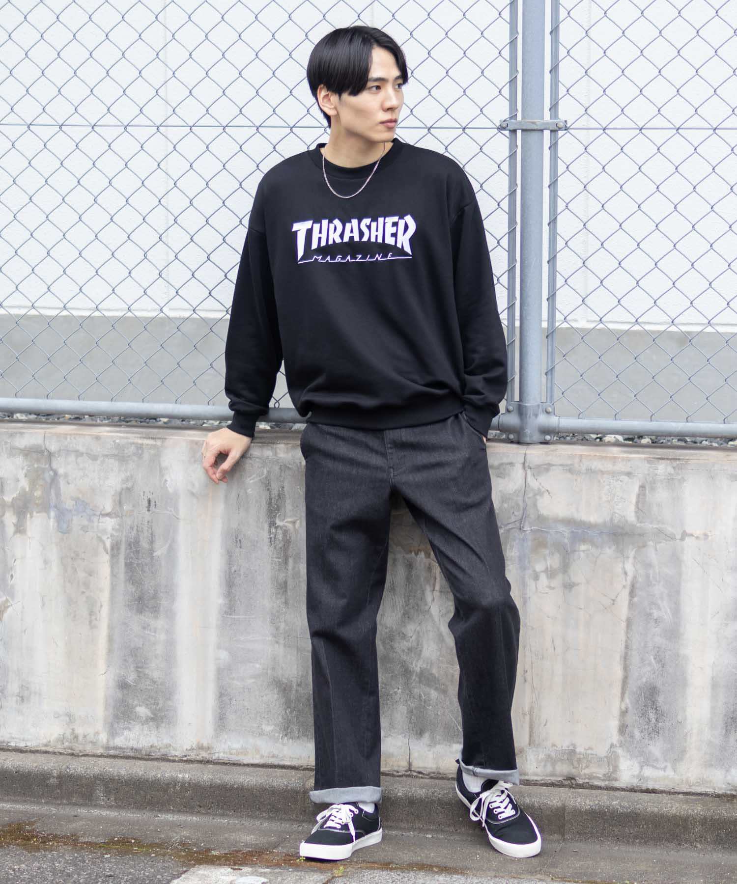 THRASHER Logo Crew Neck Sweatshirt