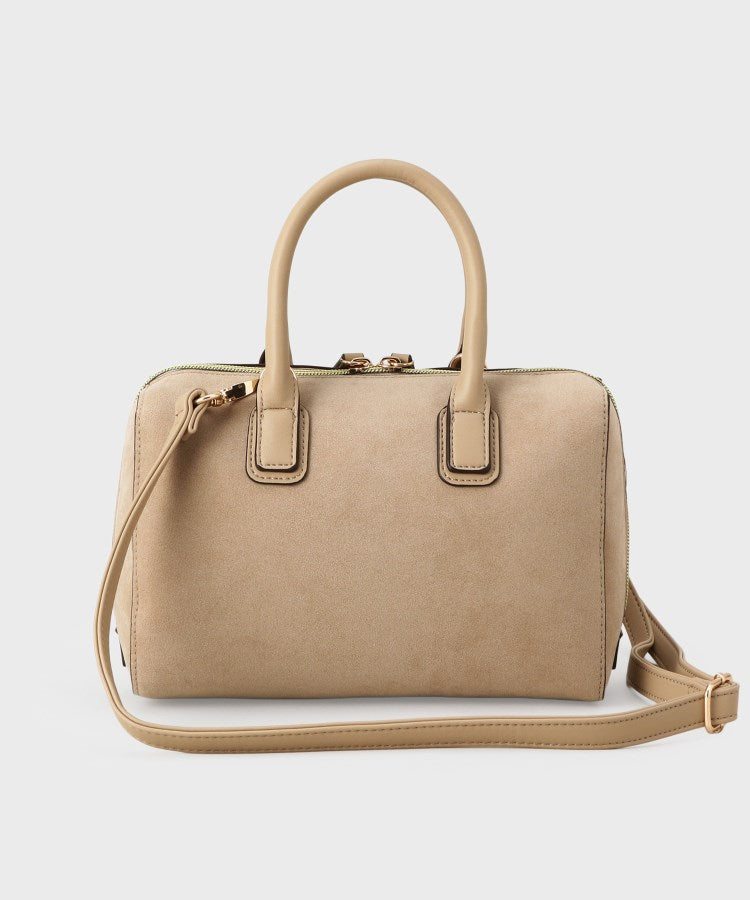 ザ ショップ ティーケー (ウィメン) THE SHOP TK(Women) チャーム付きスエードミニボストンバッグ (ベージュ(052)) ベージュ(052)