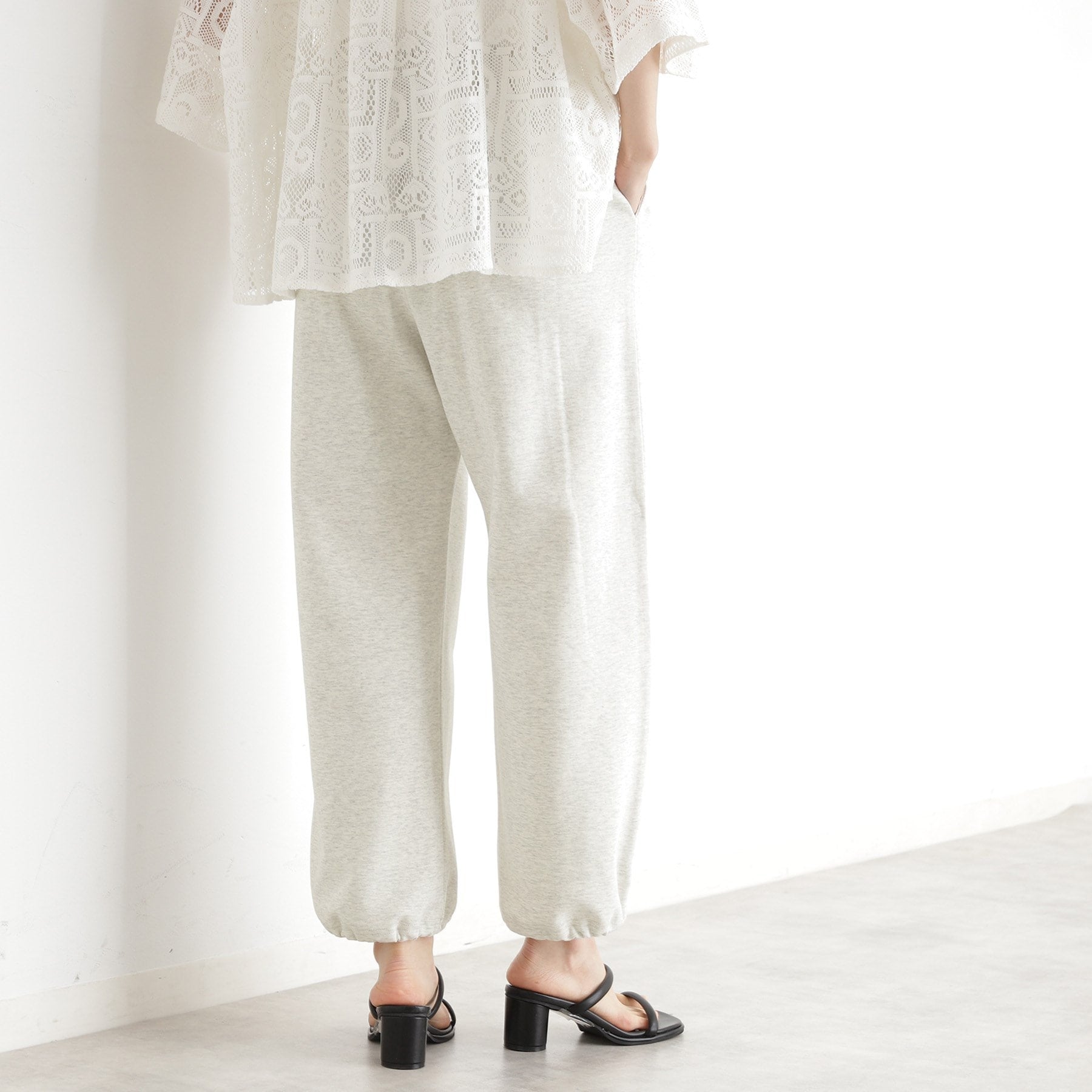 ザ ショップ ティーケー (ウィメン) THE SHOP TK(Women) ワイドポンチパンツ【洗える】 (グレージュ(050)) グレージュ(050)