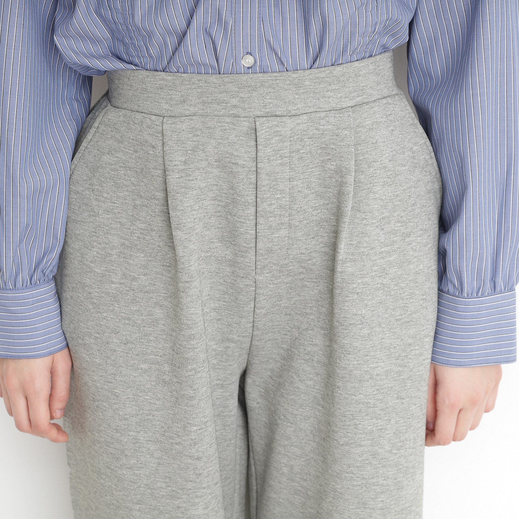 ザ ショップ ティーケー (ウィメン) THE SHOP TK(Women) ワイドポンチパンツ【洗える】 (グレージュ(050)) グレージュ(050)