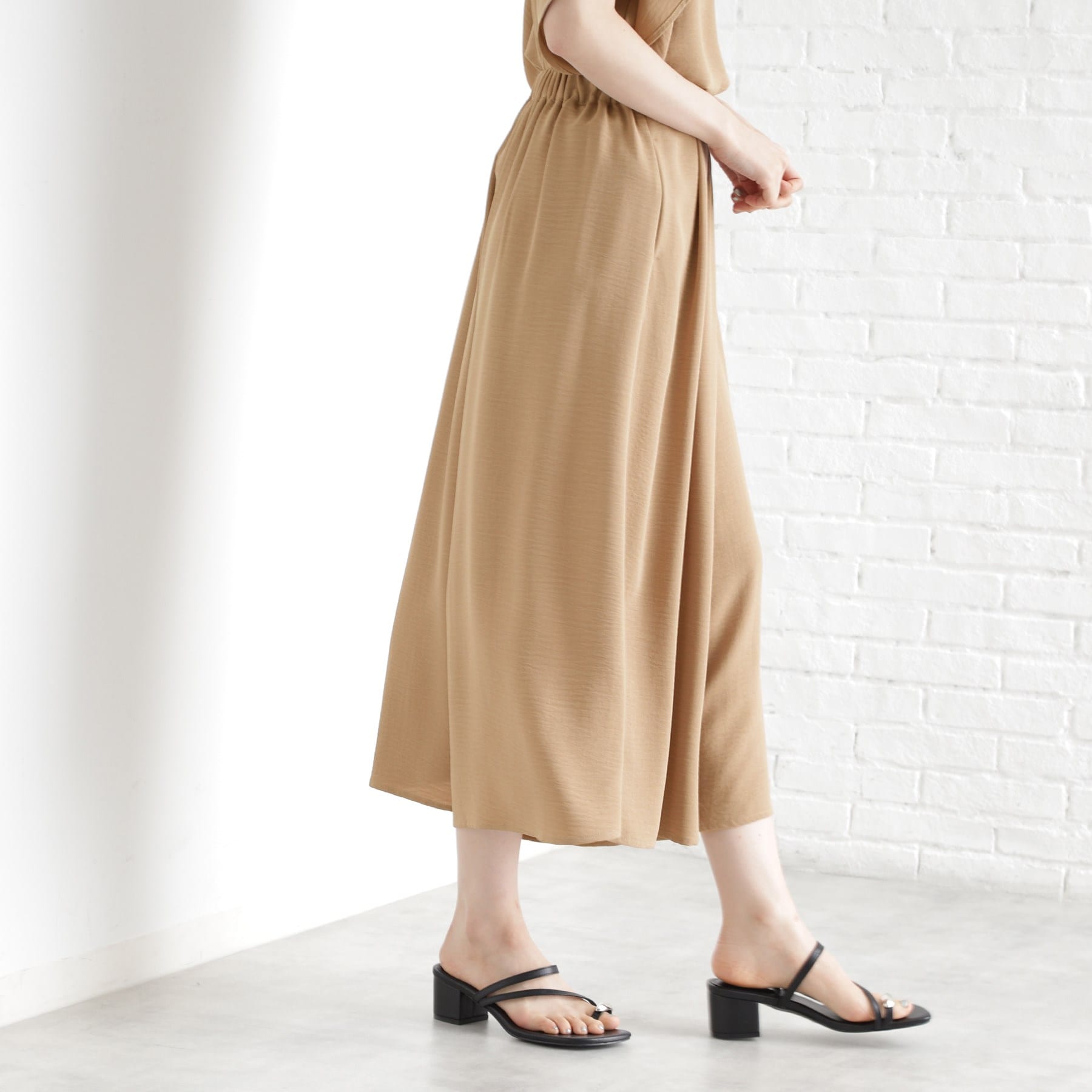 ザ ショップ ティーケー (ウィメン) THE SHOP TK(Women) フレアスカートパンツ【シワになりにくい/接触冷感/UV/洗える】 (ブルー(092)) ブルー(092)