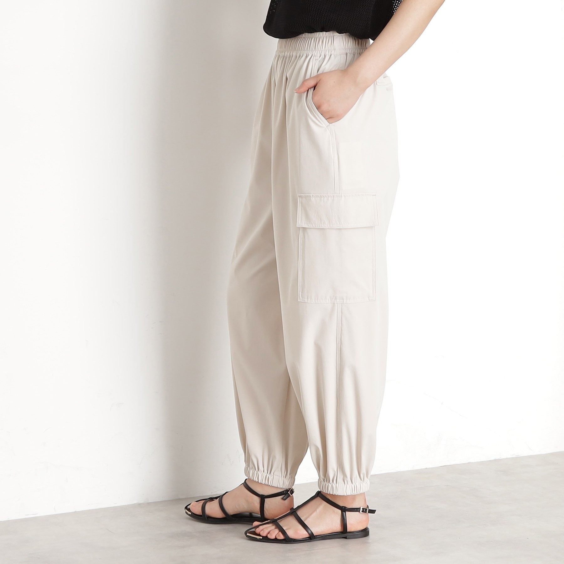 ザ ショップ ティーケー (ウィメン) THE SHOP TK(Women) 撥水カーゴパンツ【UV/洗濯機OK】 (チャコールグレー(014)) チャコールグレー(014)