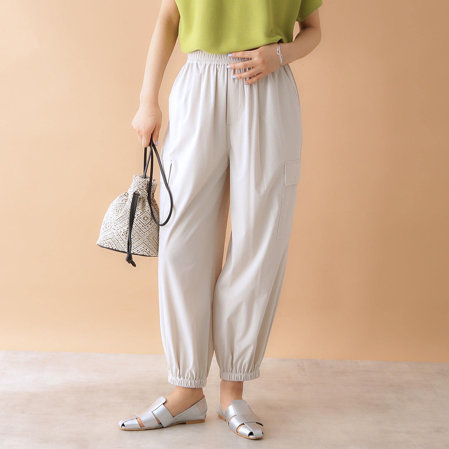 ザ ショップ ティーケー (ウィメン) THE SHOP TK(Women) 撥水カーゴパンツ【UV/洗濯機OK】 (アイボリー(004)) アイボリー(004)