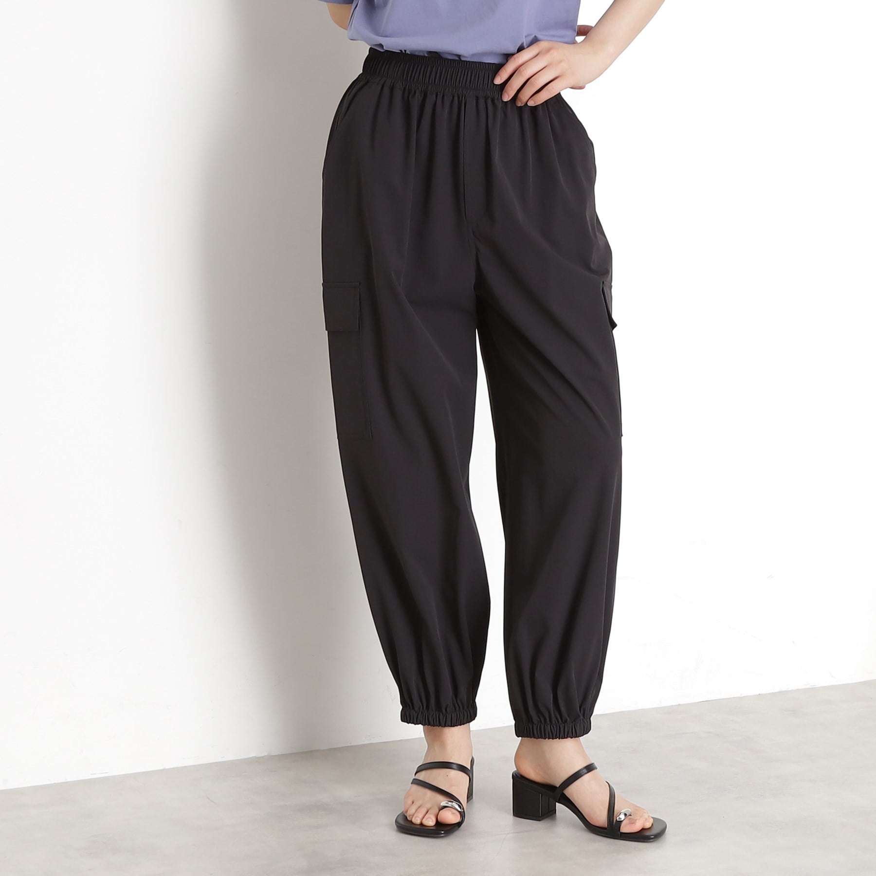 ザ ショップ ティーケー (ウィメン) THE SHOP TK(Women) 撥水カーゴパンツ【UV/洗濯機OK】 (ブラック(019)) ブラック(019)