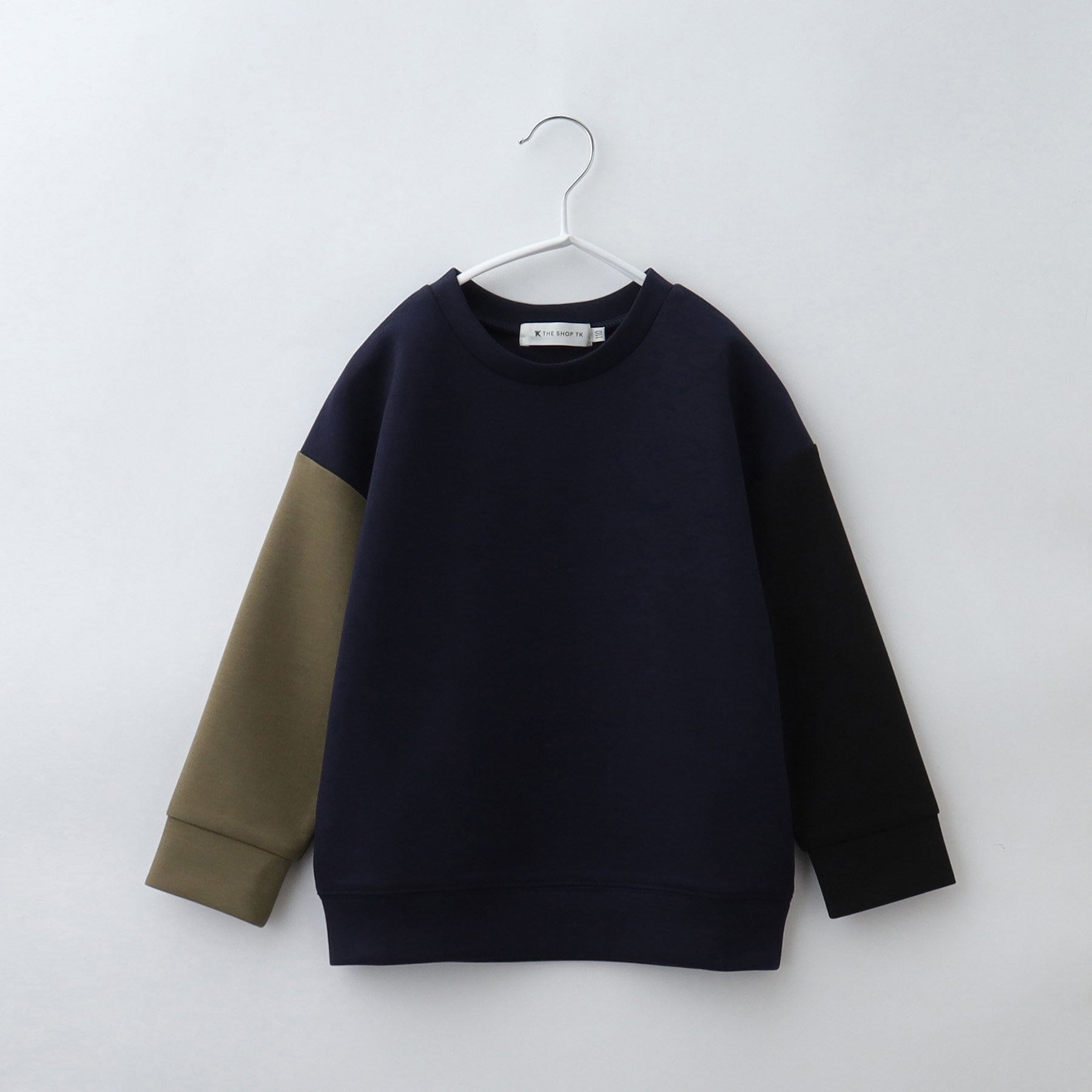 THE SHOP TK 【110-160】 Color Blocked Cardboard Pullover