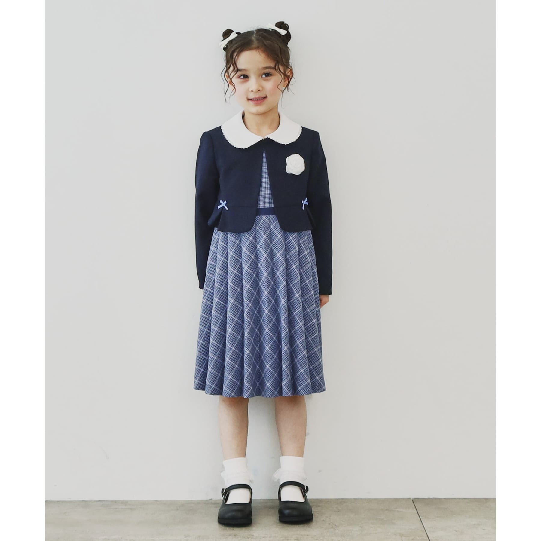 ザ ショップ ティーケー THE SHOP TK 【120ー130】チェックワンピース&ジャケットセット