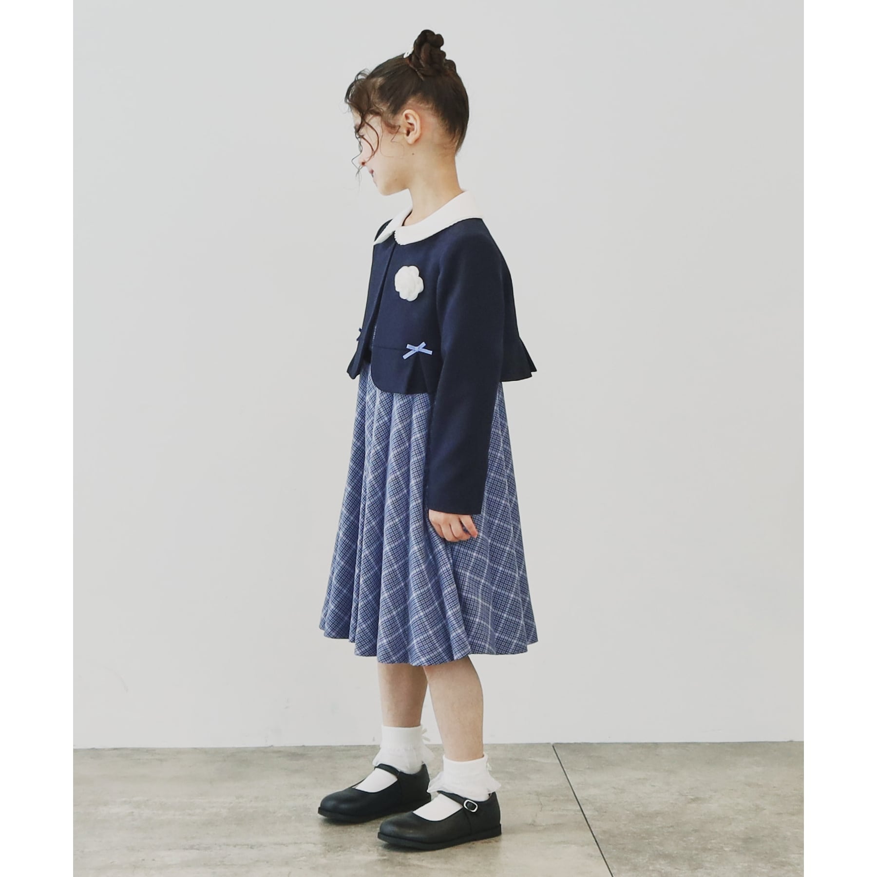 ザ ショップ ティーケー THE SHOP TK 【120ー130】チェックワンピース&ジャケットセット