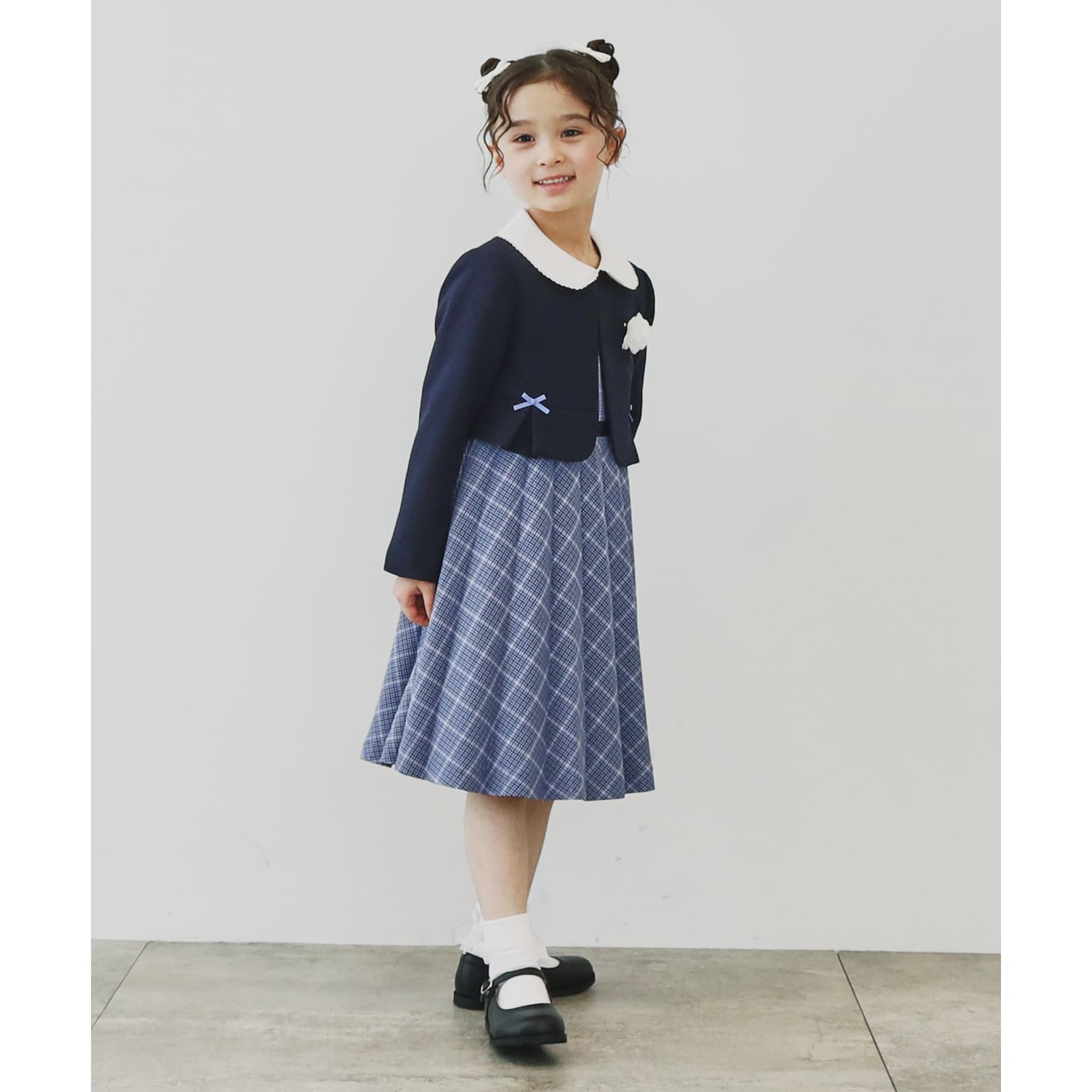 ザ ショップ ティーケー THE SHOP TK 【120ー130】チェックワンピース&ジャケットセット