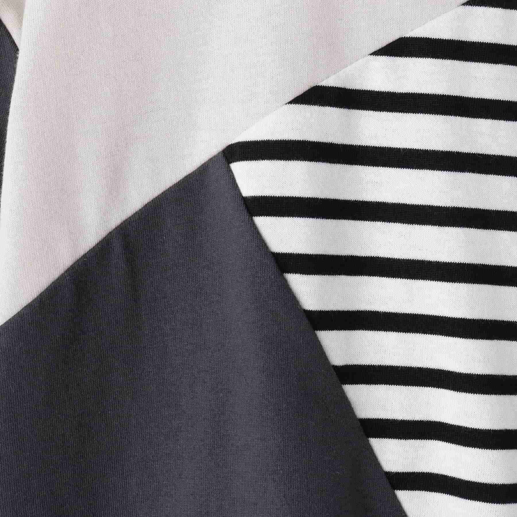 THE SHOP TK 【100-150】Diagonal Color Block Long Sleeve Tee