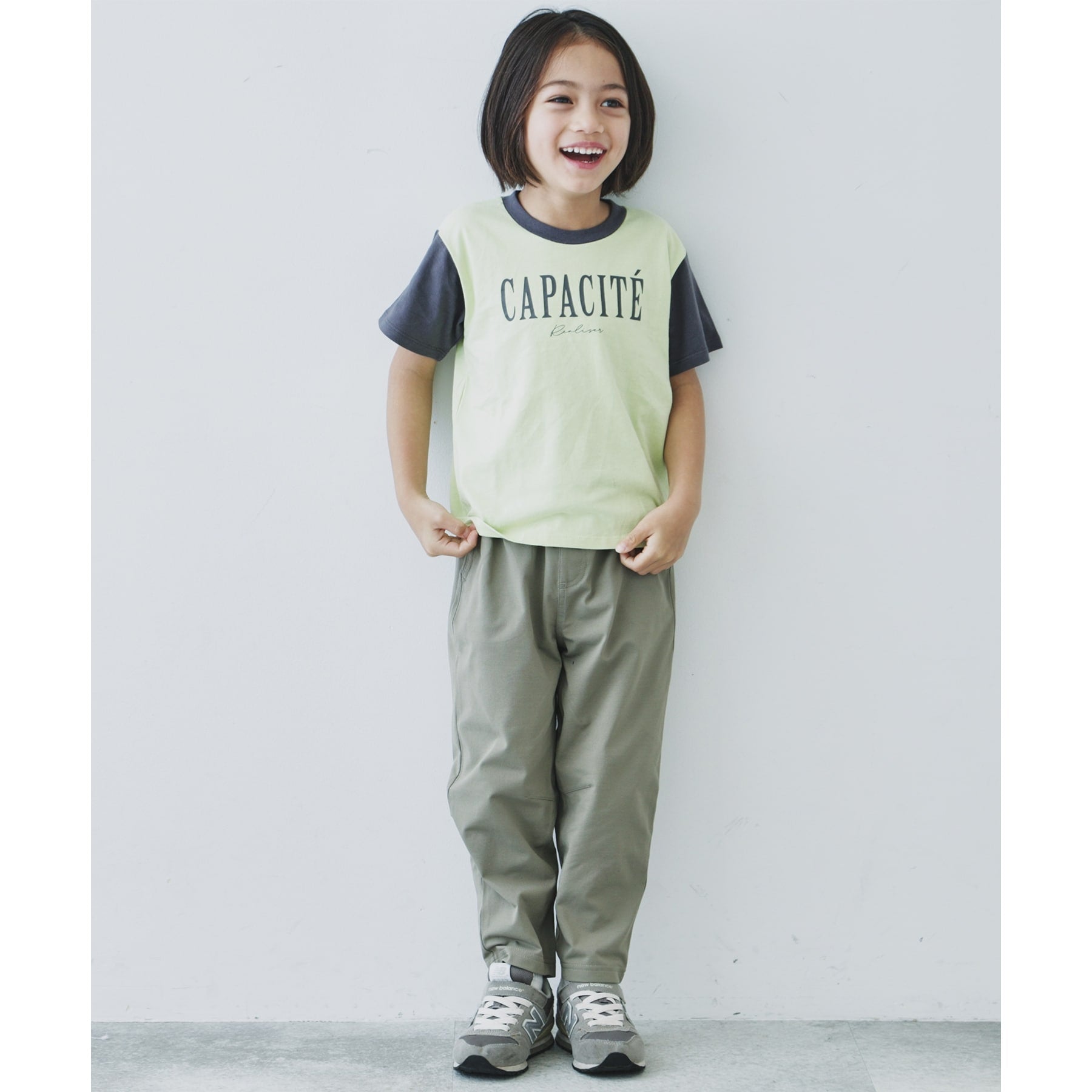 ザ ショップ ティーケー THE SHOP TK 【110-150】オーガビッツ配色コットンTEE