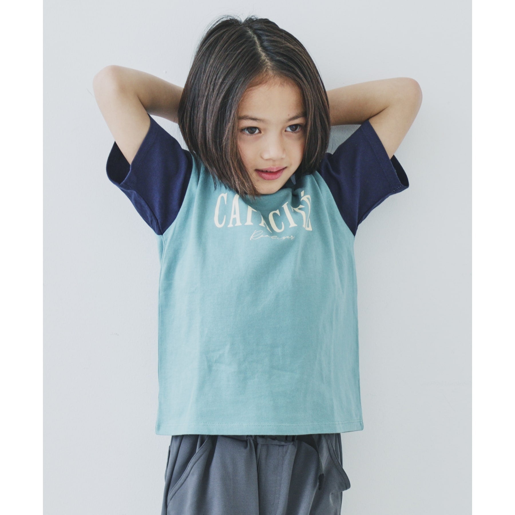 ザ ショップ ティーケー THE SHOP TK 【110-150】オーガビッツ配色コットンTEE