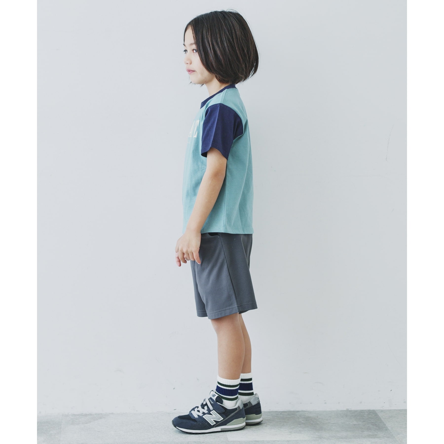 ザ ショップ ティーケー THE SHOP TK 【110-150】オーガビッツ配色コットンTEE