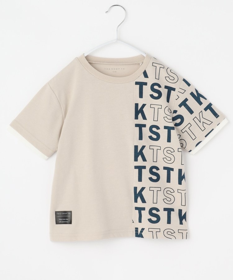 ザ ショップ ティーケー (キッズ) THE SHOP TK(Kids) 【110ー160】袖レイヤードTSTKtee (ライトベージュ(051)) ライトベージュ(051)