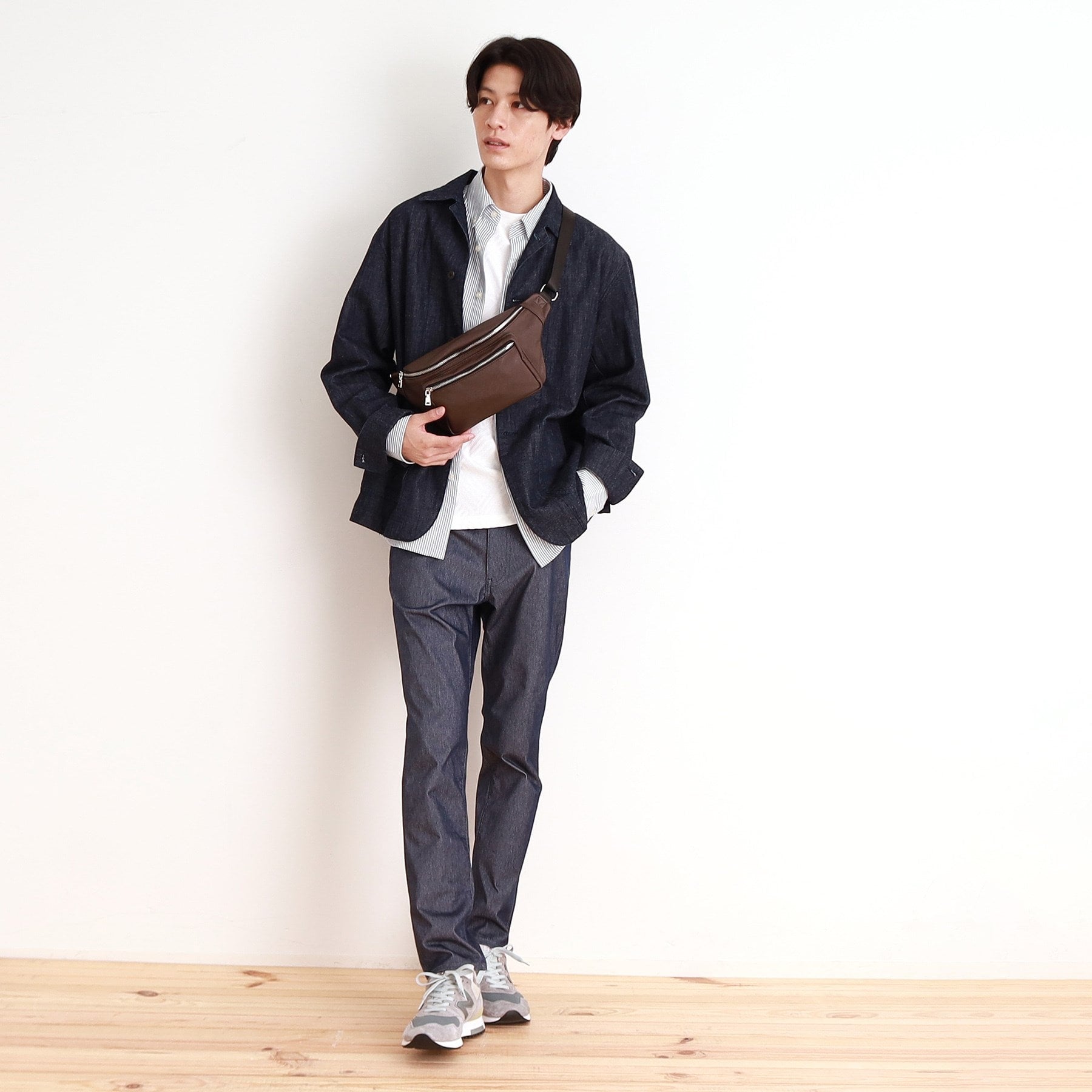 ザ ショップ ティーケー(メンズ) THE SHOP TK(Men) 2ポケットシュリンクボディバッグ (ブラック(019)) ブラック(019)