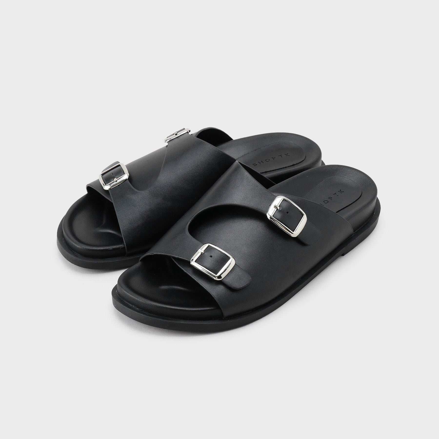 ザ ショップ ティーケー(メンズ) THE SHOP TK(Men) バックルスライドサンダル (ブラック(619)) ブラック(619)