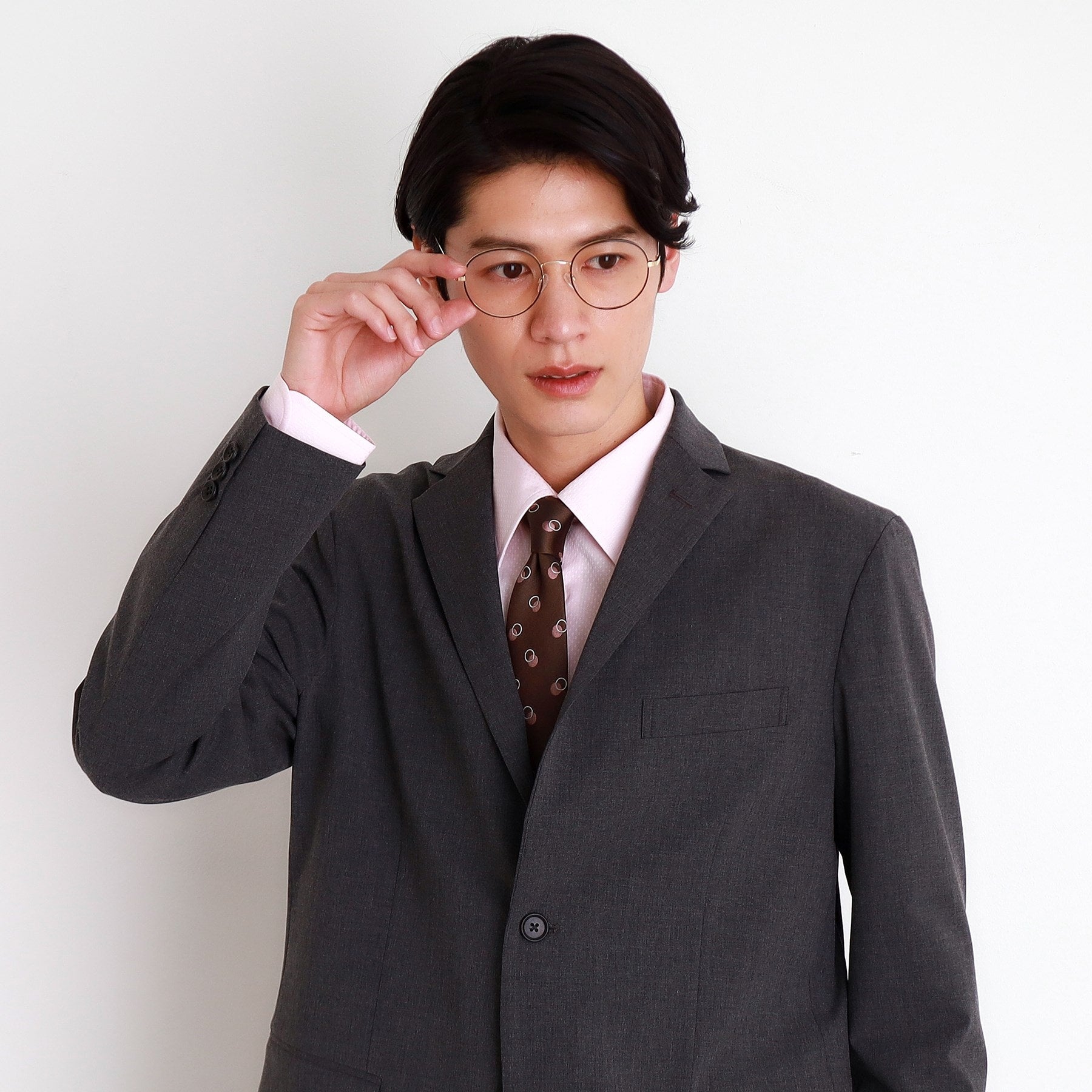 ザ ショップ ティーケー(メンズ) THE SHOP TK(Men) マルチドット柄ネクタイ (ブラウン(143)) ブラウン(143)