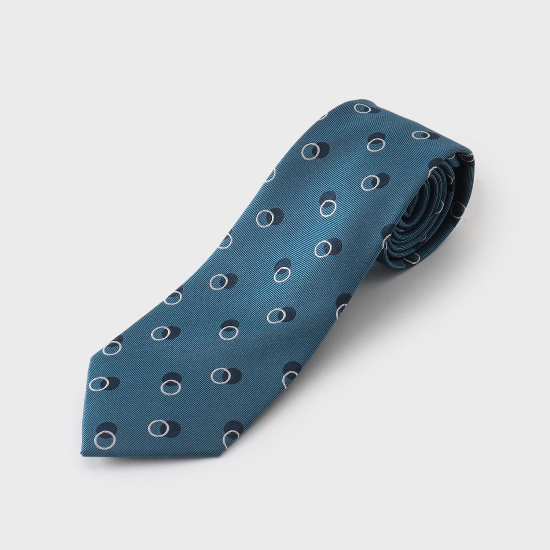 ザ ショップ ティーケー(メンズ) THE SHOP TK(Men) マルチドット柄ネクタイ (ブルーグリーン(197)) ブルーグリーン(197)