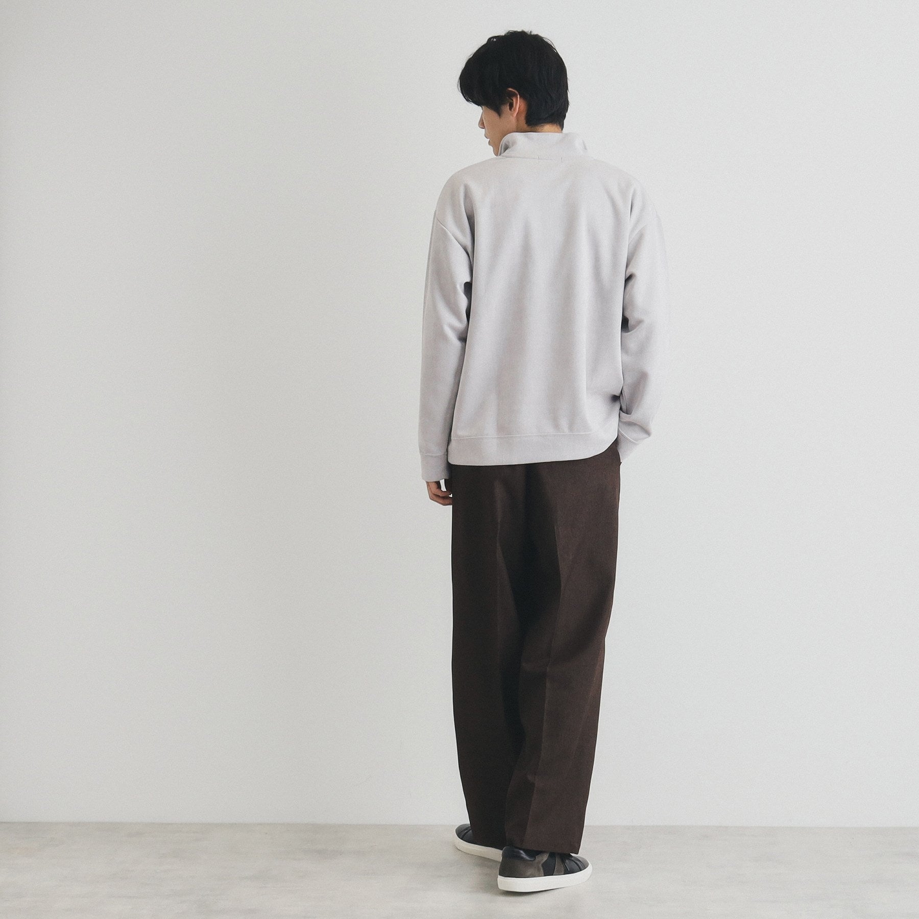 ザ ショップ ティーケー(メンズ) THE SHOP TK(Men) ツータックワイドストレートスラックス ツイル/デニム (チャコールグレー(014)) チャコールグレー(014)