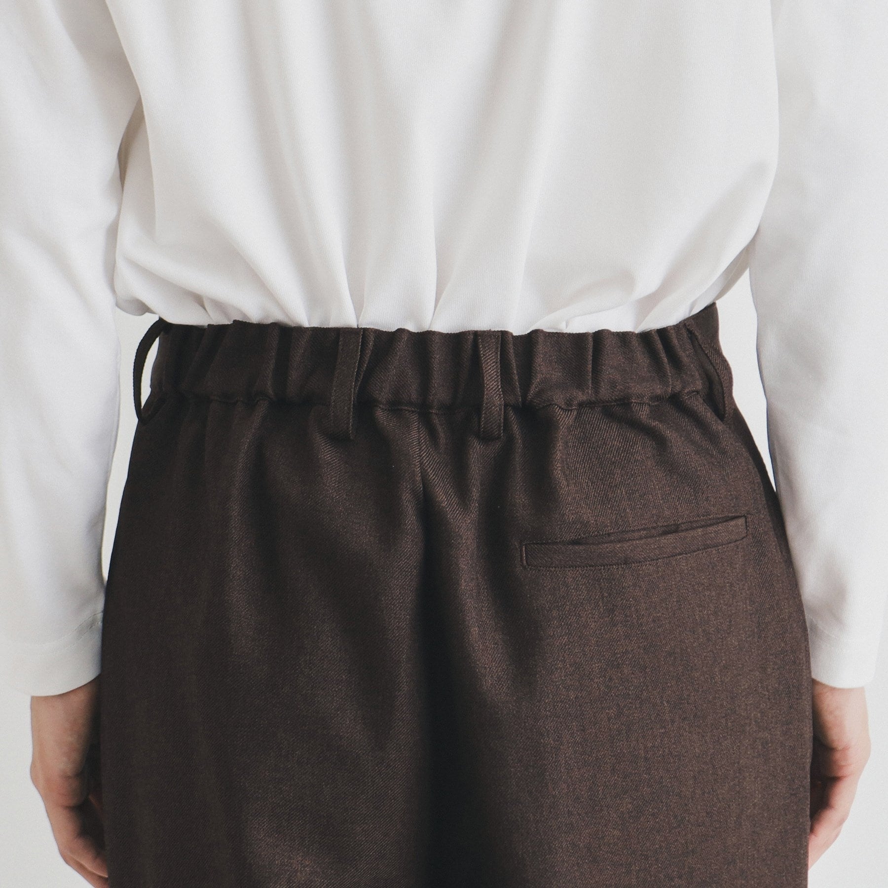 ザ ショップ ティーケー(メンズ) THE SHOP TK(Men) ツータックワイドストレートスラックス ツイル/デニム (チャコールグレー(014)) チャコールグレー(014)