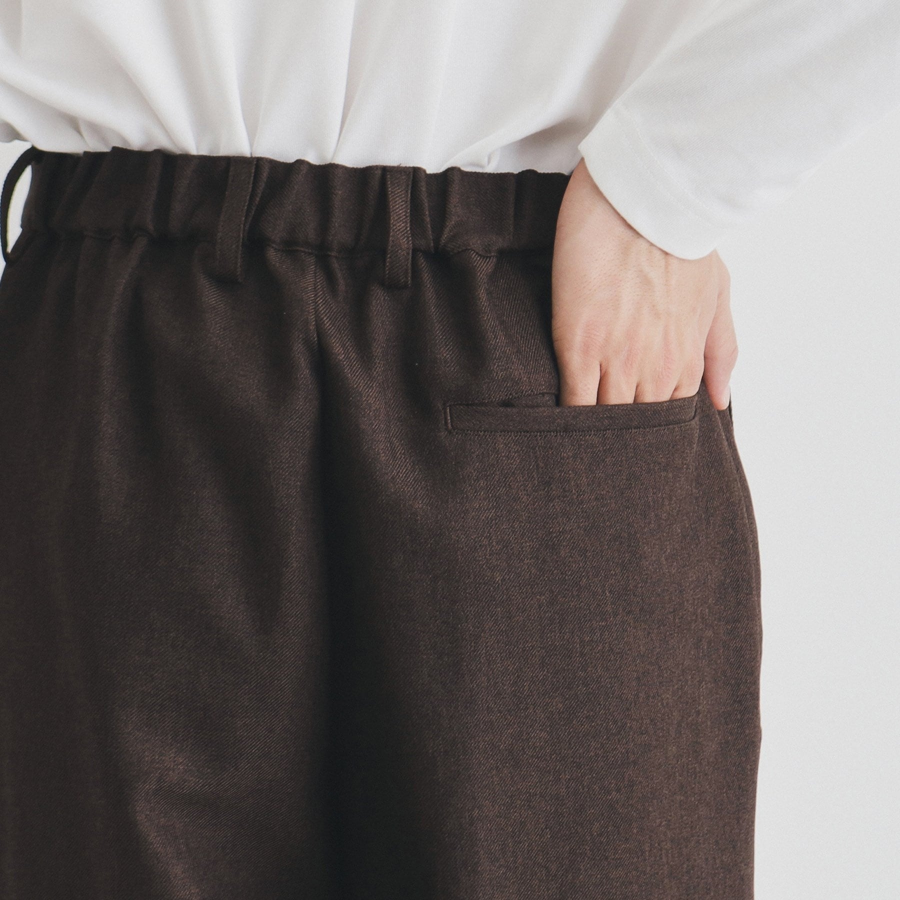 ザ ショップ ティーケー(メンズ) THE SHOP TK(Men) ツータックワイドストレートスラックス ツイル/デニム (チャコールグレー(014)) チャコールグレー(014)