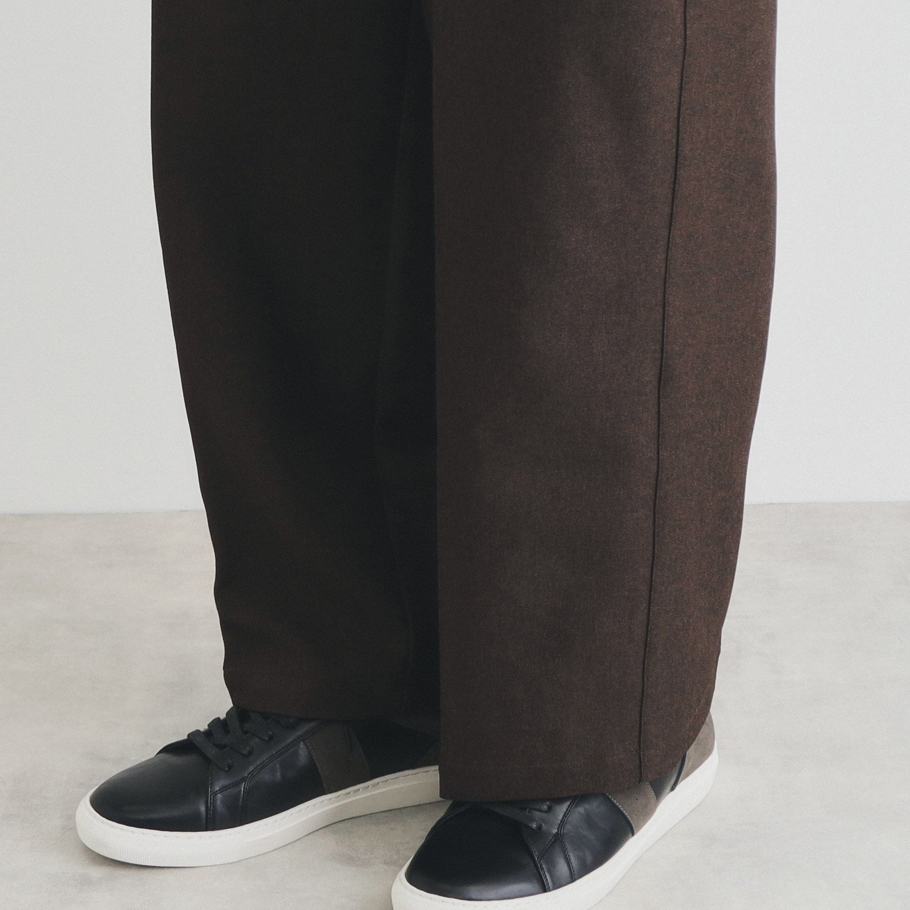 ザ ショップ ティーケー(メンズ) THE SHOP TK(Men) ツータックワイドストレートスラックス ツイル/デニム (チャコールグレー(014)) チャコールグレー(014)