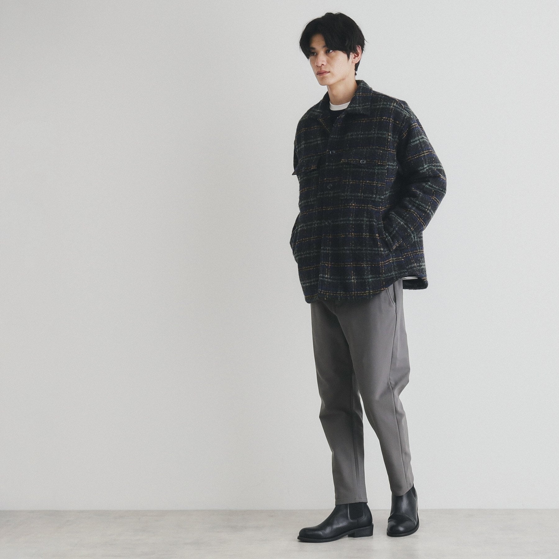 ザ ショップ ティーケー(メンズ) THE SHOP TK(Men) スマートムーブイージーパンツ WARM ver 360°ストレッチ/裏起毛 (ブルーグリーン(097)) ブルーグリーン(097)