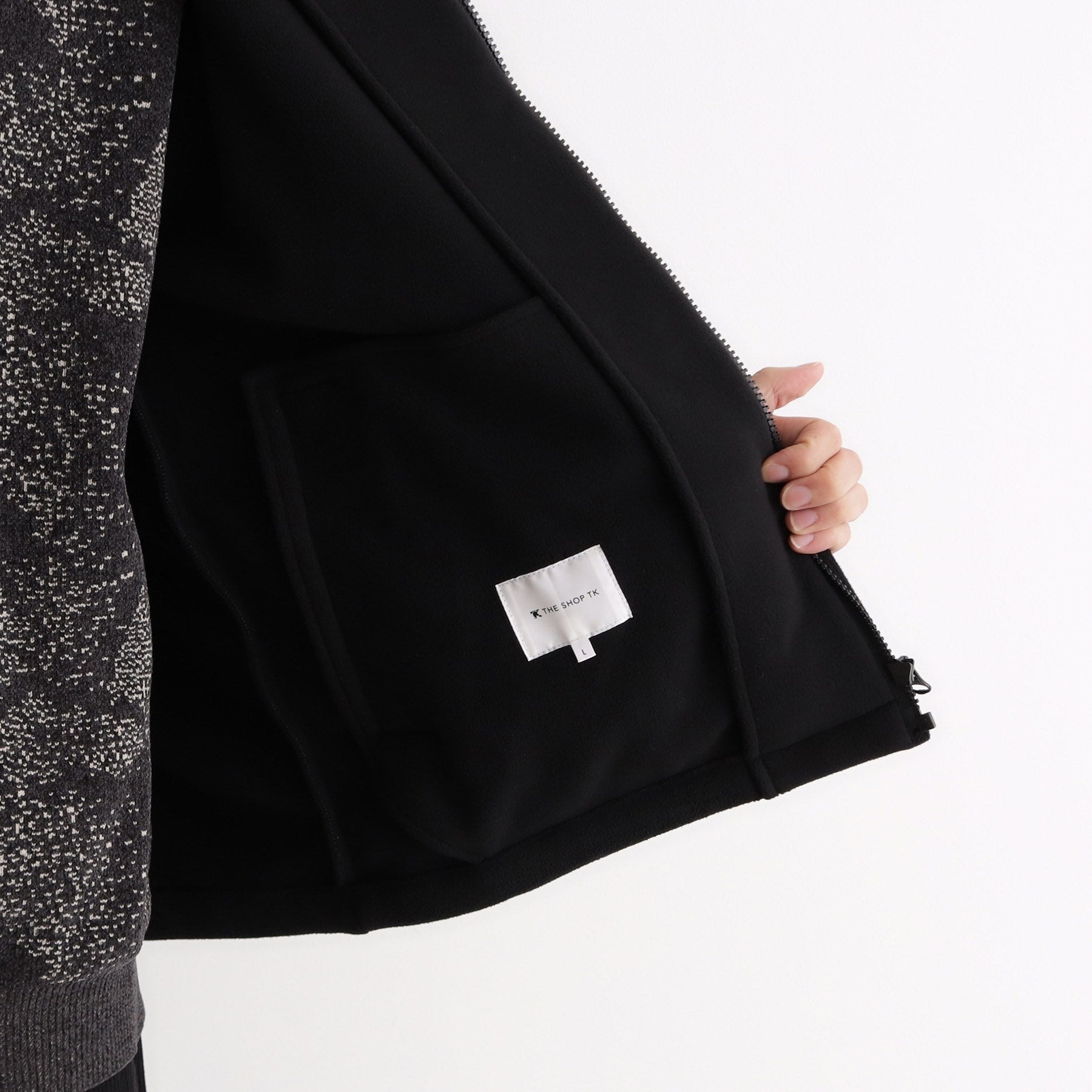 ザ ショップ ティーケー(メンズ) THE SHOP TK(Men) マイクロフリースドリズラージャケット 光吸収発熱機能/洗える (ブラック(019)) ブラック(019)