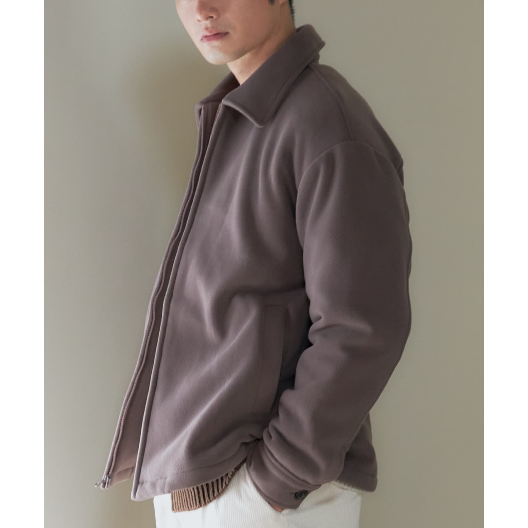 ザ ショップ ティーケー(メンズ) THE SHOP TK(Men) マイクロフリースドリズラージャケット 光吸収発熱機能/洗える (ブラック(019)) ブラック(019)