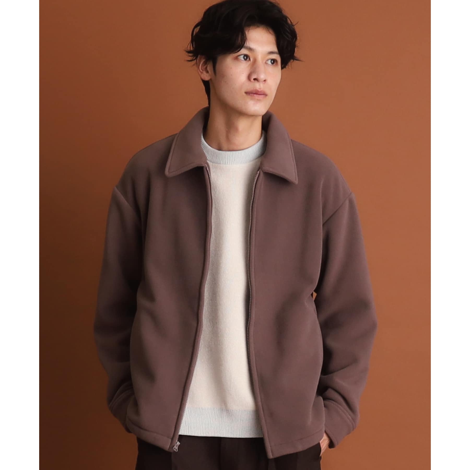 ザ ショップ ティーケー(メンズ) THE SHOP TK(Men) マイクロフリースドリズラージャケット 光吸収発熱機能/洗える (ブラック(019)) ブラック(019)