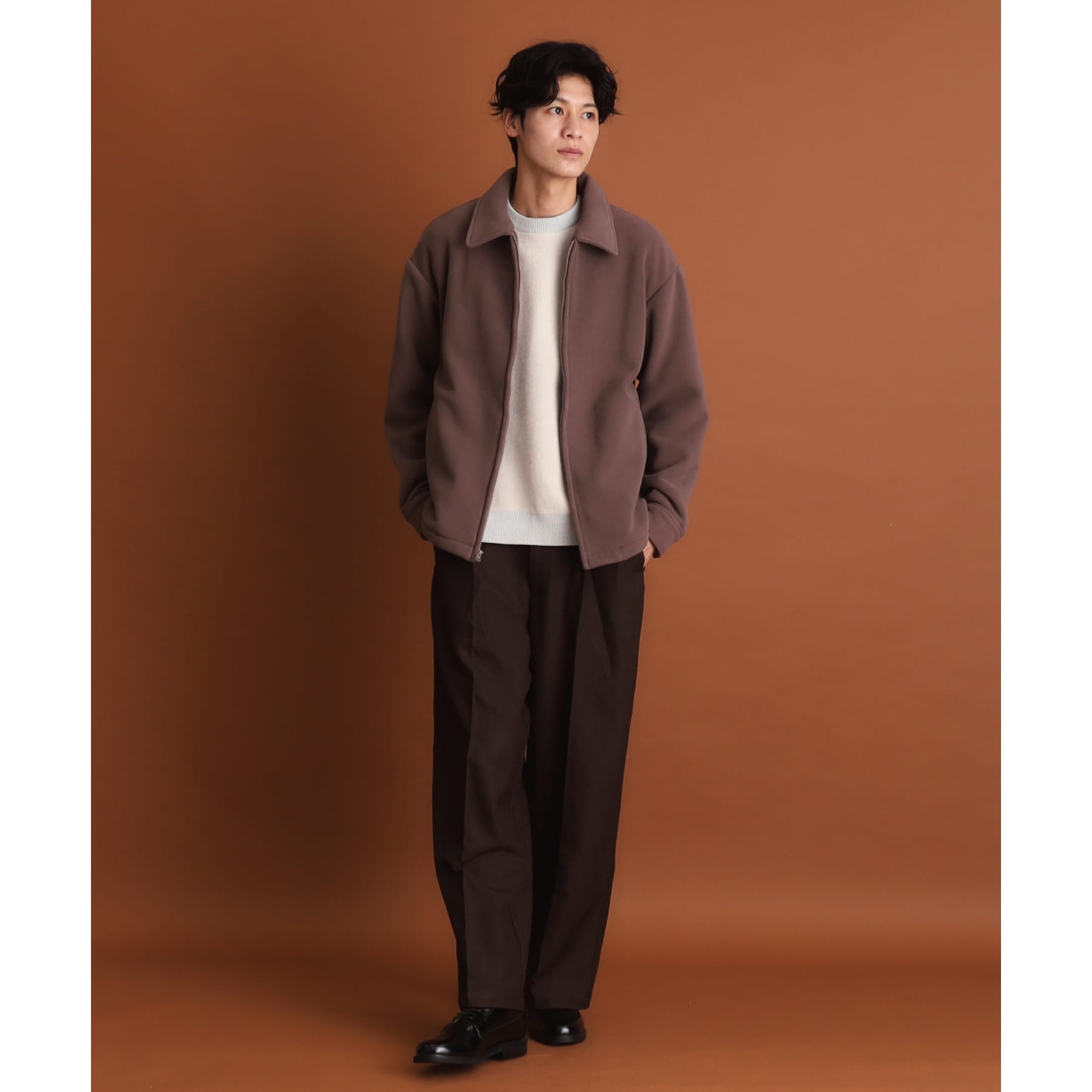 ザ ショップ ティーケー(メンズ) THE SHOP TK(Men) マイクロフリースドリズラージャケット 光吸収発熱機能/洗える (ブラック(019)) ブラック(019)