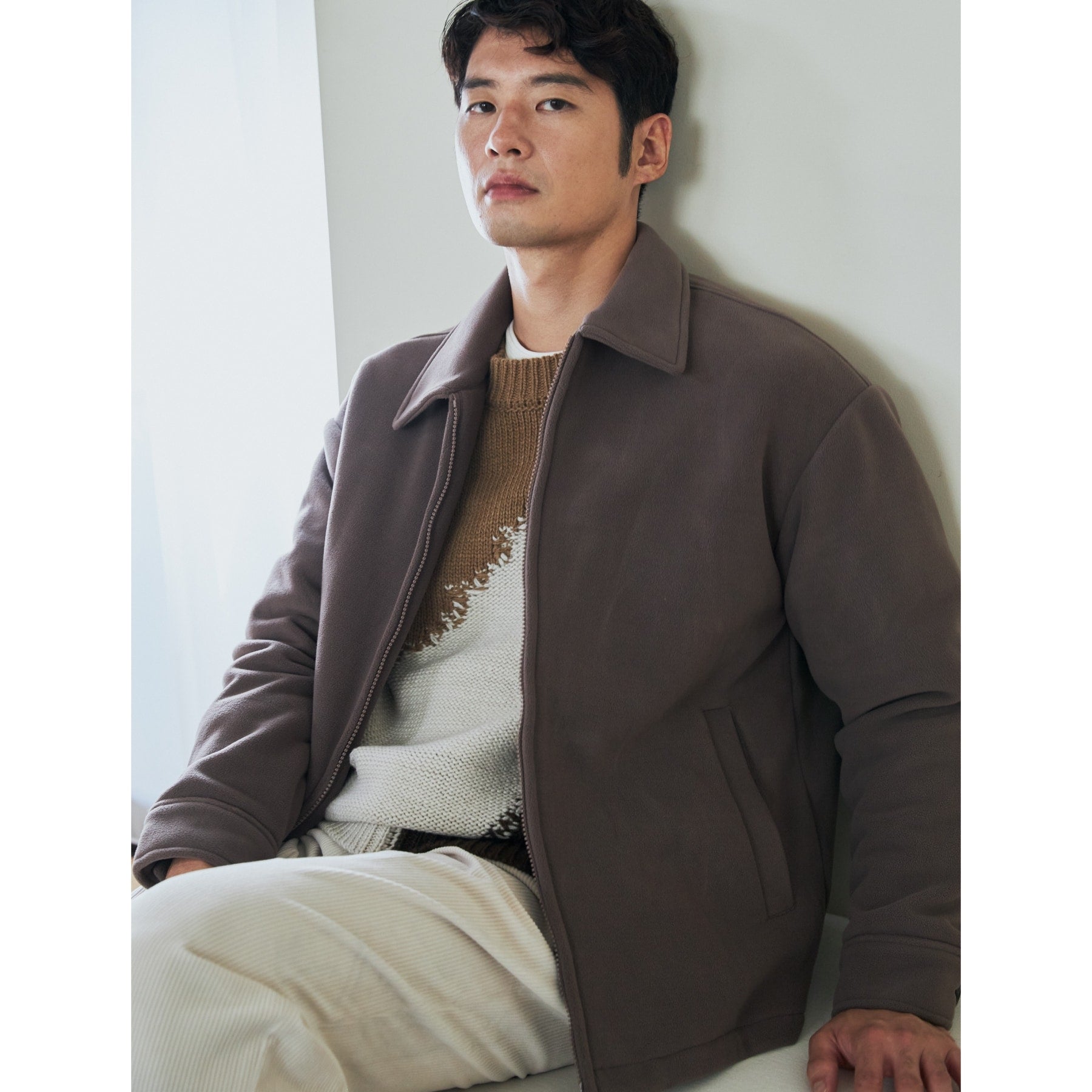 ザ ショップ ティーケー(メンズ) THE SHOP TK(Men) マイクロフリースドリズラージャケット 光吸収発熱機能/洗える (ブラック(019)) ブラック(019)