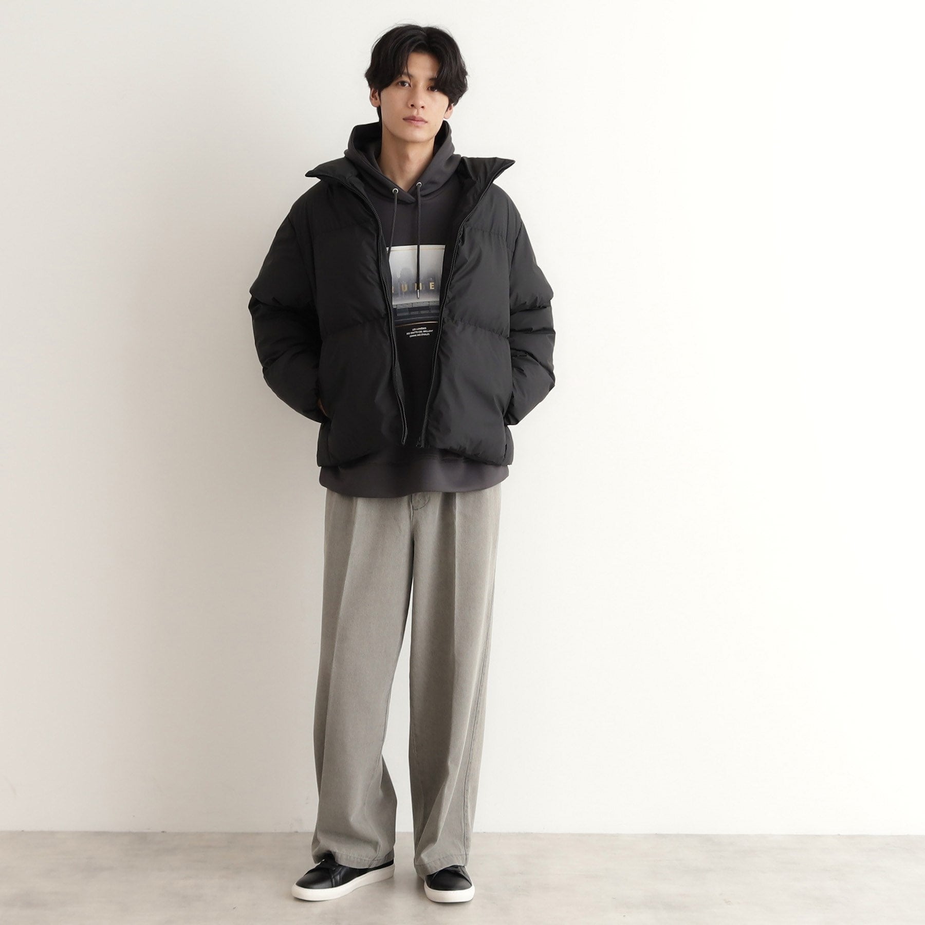 ザ ショップ ティーケー(メンズ) THE SHOP TK(Men) スタンドネック中綿ジップブルゾン (ライトグレー(011)) ライトグレー(011)