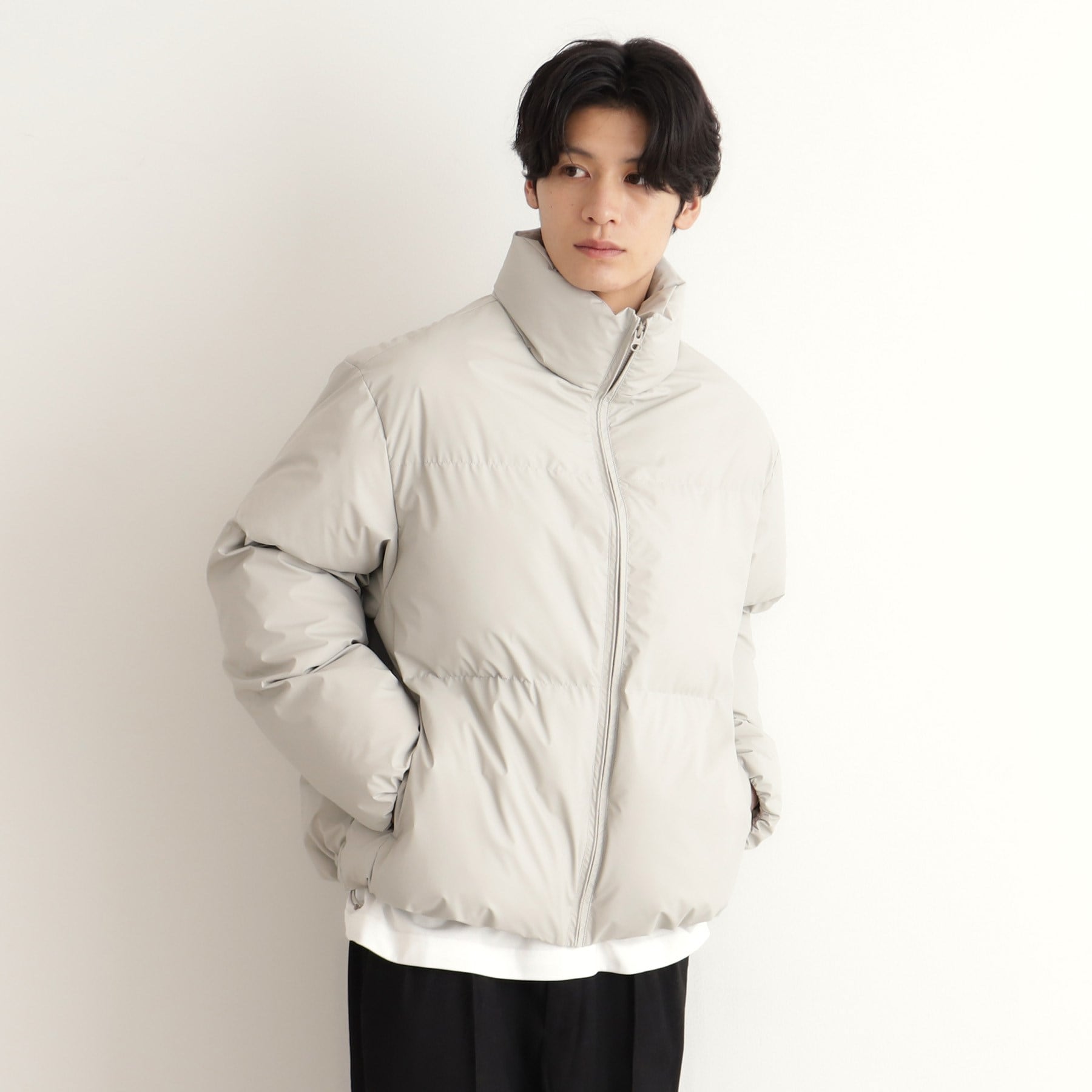 ザ ショップ ティーケー(メンズ) THE SHOP TK(Men) スタンドネック中綿ジップブルゾン (ライトグレー(011)) ライトグレー(011)