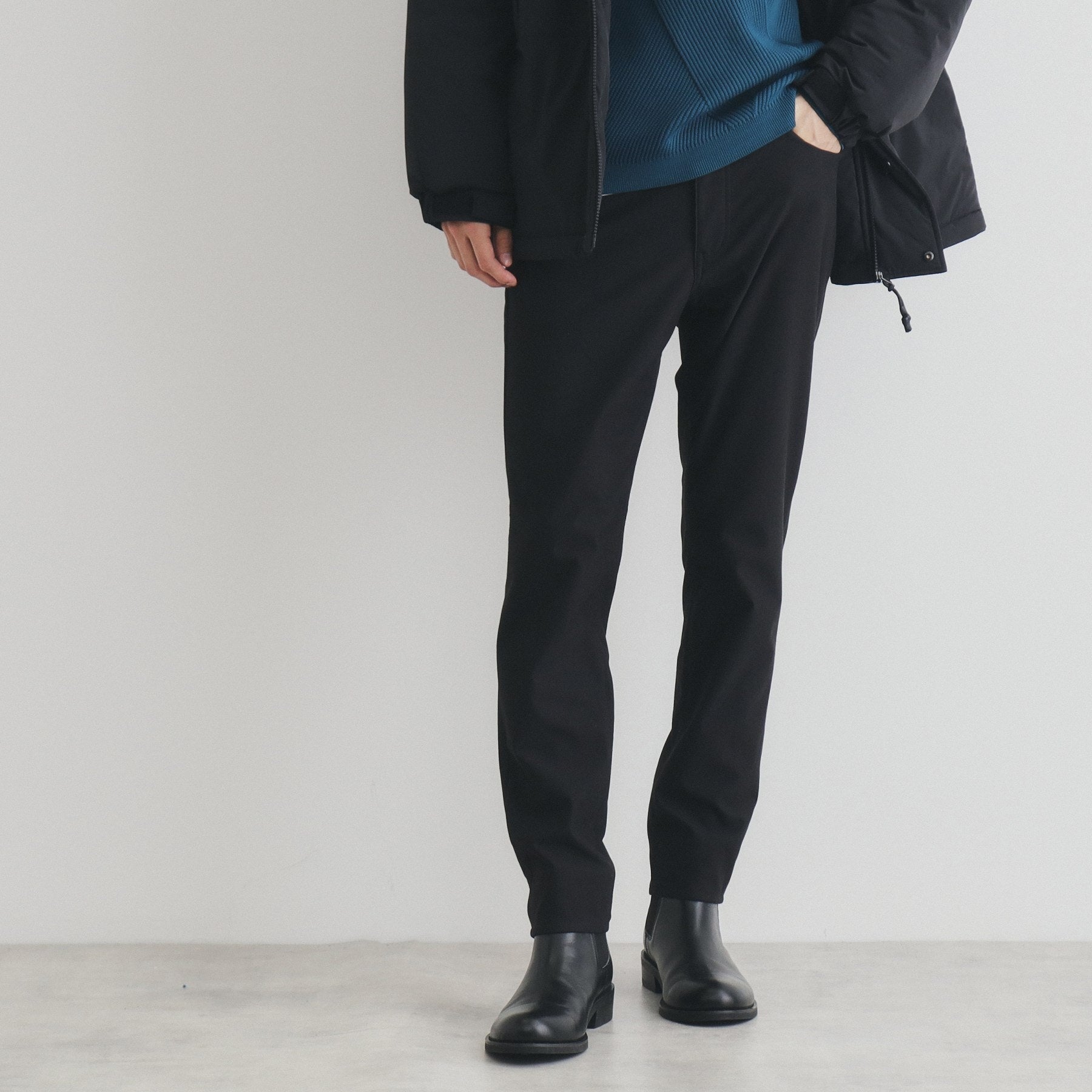 ザ ショップ ティーケー(メンズ) THE SHOP TK(Men) プレミアムスキニーパンツWARM ver 360°ストレッチ/裏起毛 (ブルーグリーン(097)) ブルーグリーン(097)