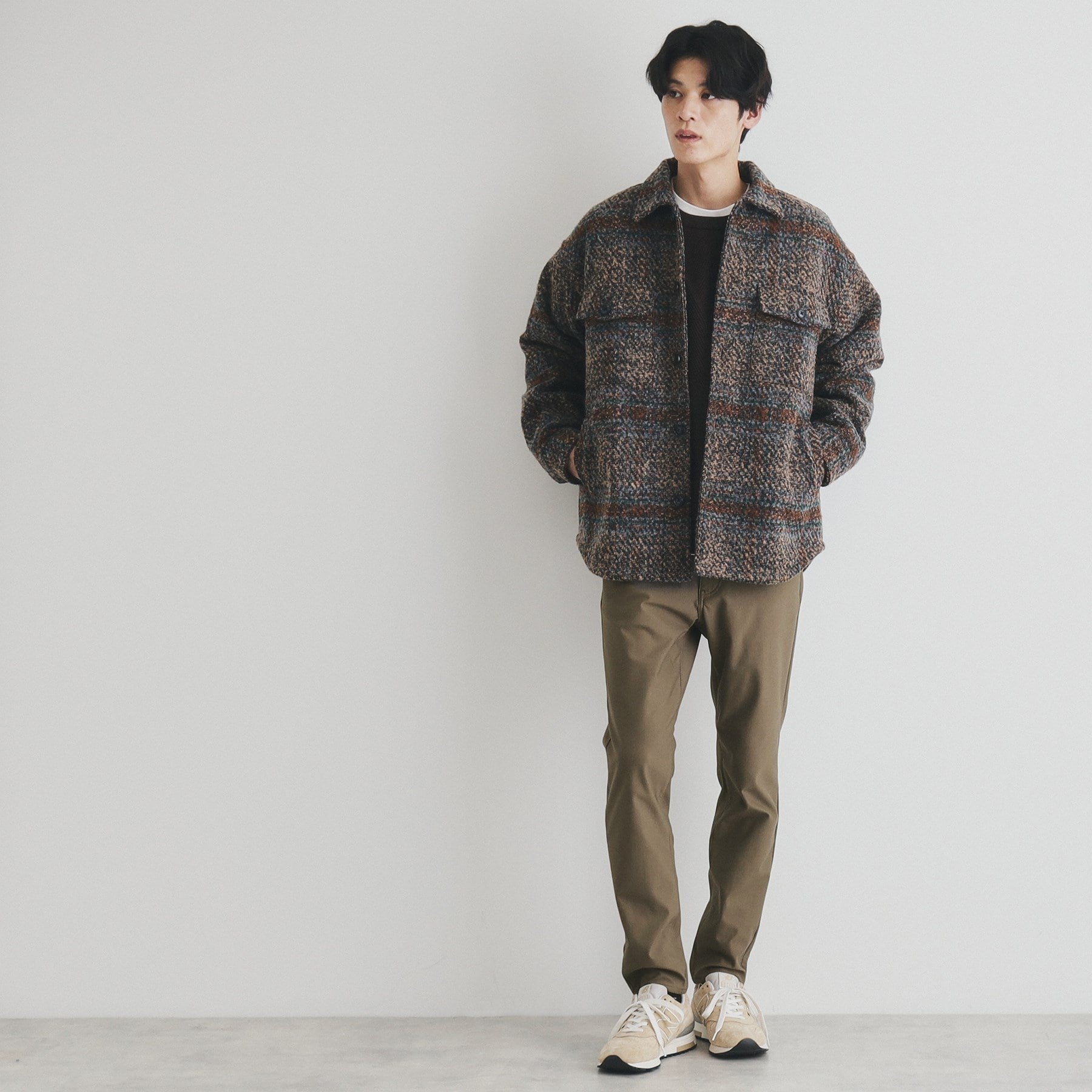 ザ ショップ ティーケー(メンズ) THE SHOP TK(Men) プレミアムスキニーパンツWARM ver 360°ストレッチ/裏起毛 (ブルーグリーン(097)) ブルーグリーン(097)