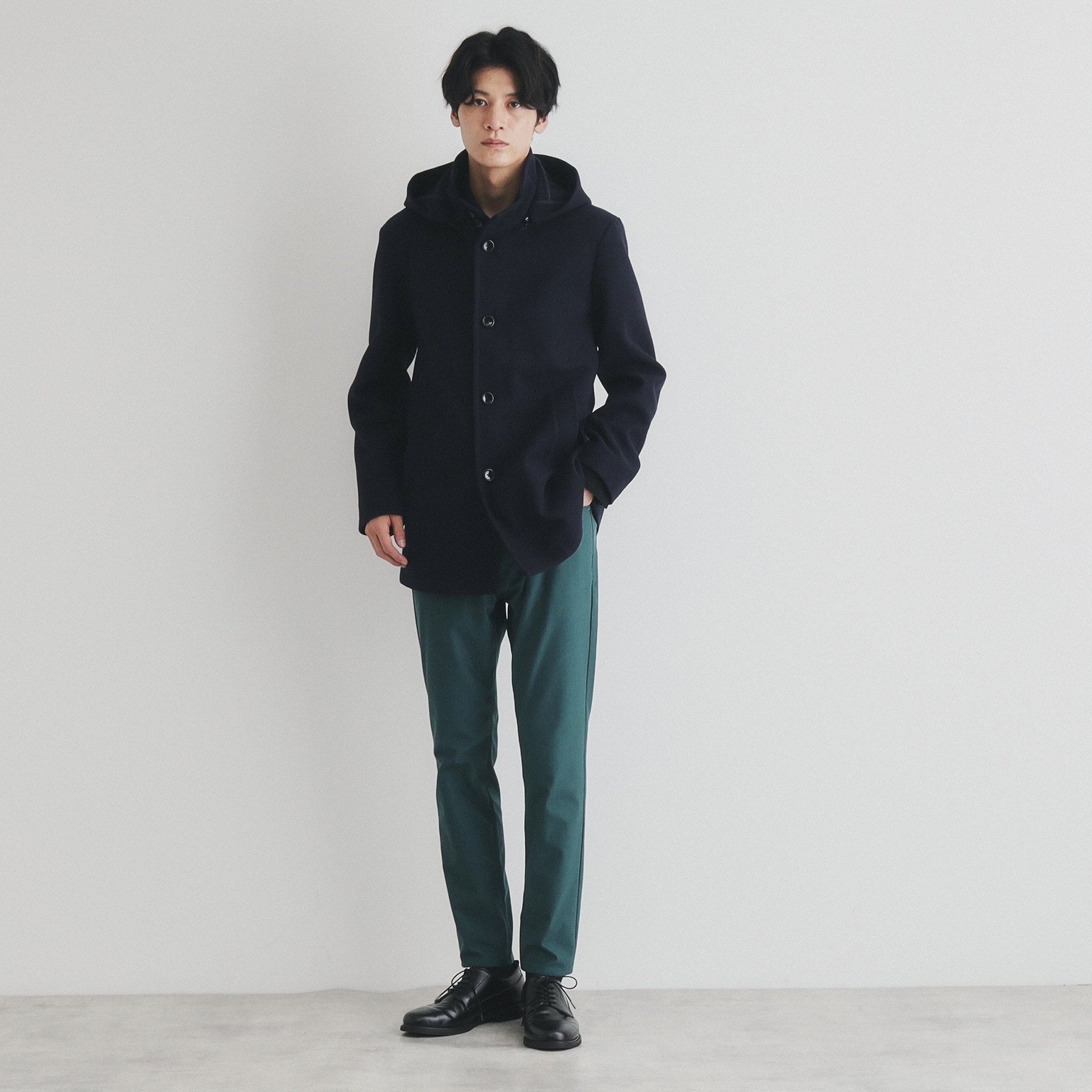 ザ ショップ ティーケー(メンズ) THE SHOP TK(Men) プレミアムスキニーパンツWARM ver 360°ストレッチ/裏起毛 (ブルーグリーン(097)) ブルーグリーン(097)