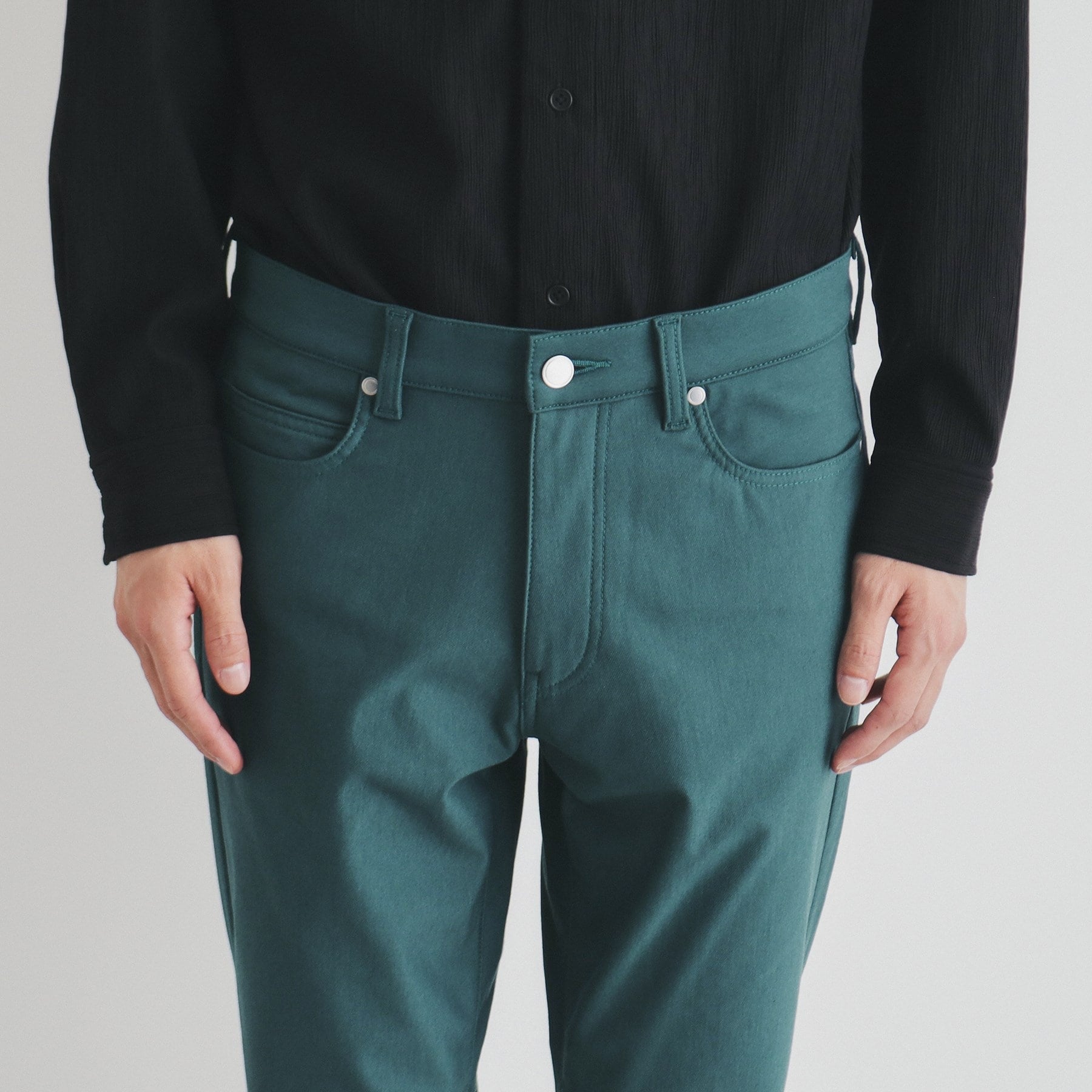 ザ ショップ ティーケー(メンズ) THE SHOP TK(Men) プレミアムスキニーパンツWARM ver 360°ストレッチ/裏起毛 (ブルーグリーン(097)) ブルーグリーン(097)