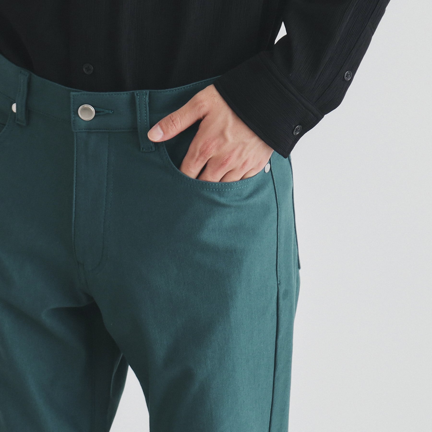 ザ ショップ ティーケー(メンズ) THE SHOP TK(Men) プレミアムスキニーパンツWARM ver 360°ストレッチ/裏起毛 (ブルーグリーン(097)) ブルーグリーン(097)