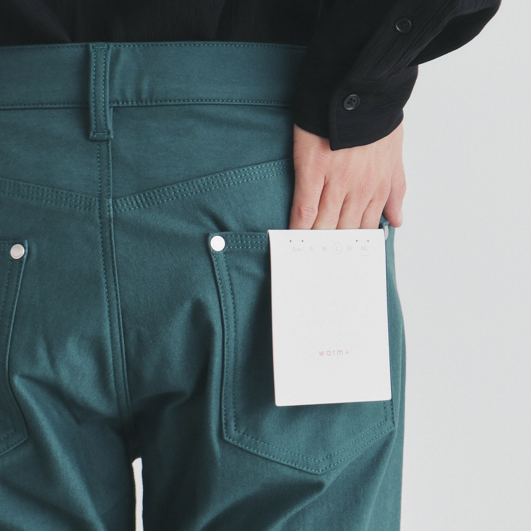 ザ ショップ ティーケー(メンズ) THE SHOP TK(Men) プレミアムスキニーパンツWARM ver 360°ストレッチ/裏起毛 (ブルーグリーン(097)) ブルーグリーン(097)