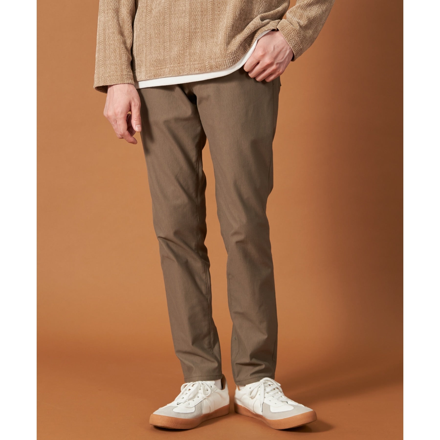 ザ ショップ ティーケー(メンズ) THE SHOP TK(Men) プレミアムスキニーパンツWARM ver 360°ストレッチ/裏起毛 (ブルーグリーン(097)) ブルーグリーン(097)