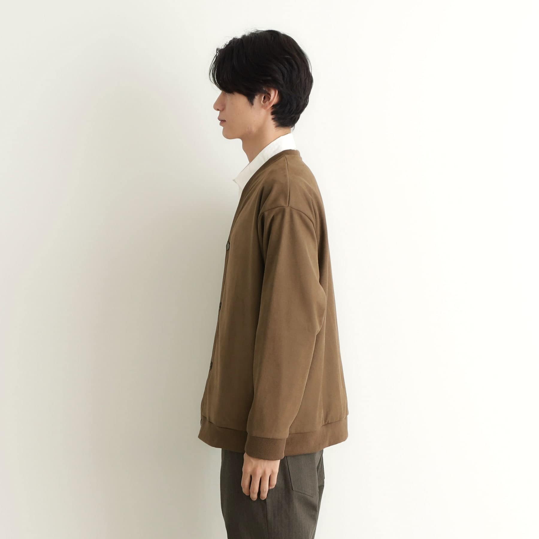 ザ ショップ ティーケー(メンズ) THE SHOP TK(Men) ツイルスウェードタッチカーディガン (ブラウン(044)) ブラウン(044)
