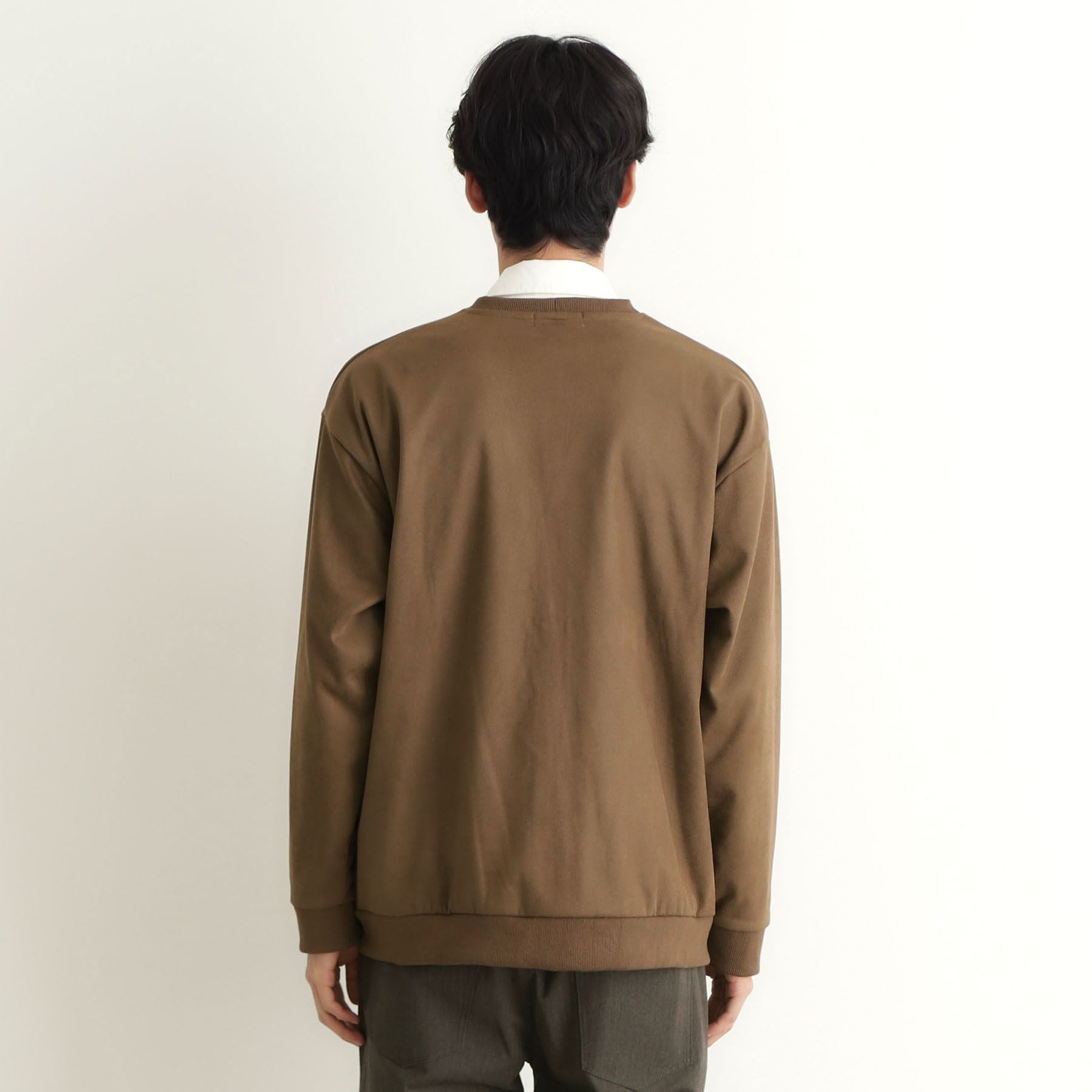 ザ ショップ ティーケー(メンズ) THE SHOP TK(Men) ツイルスウェードタッチカーディガン (ブラウン(044)) ブラウン(044)