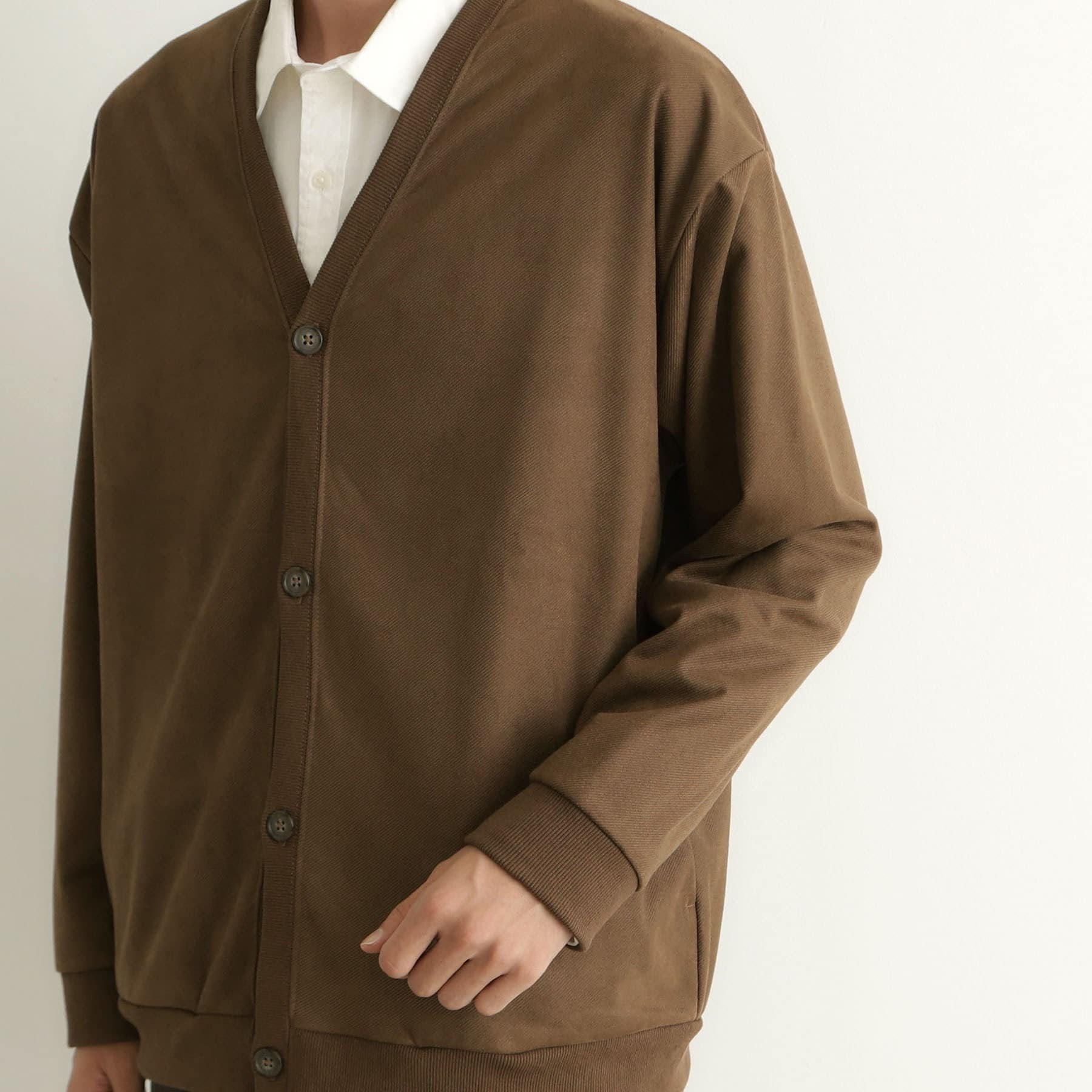 ザ ショップ ティーケー(メンズ) THE SHOP TK(Men) ツイルスウェードタッチカーディガン (ブラウン(044)) ブラウン(044)
