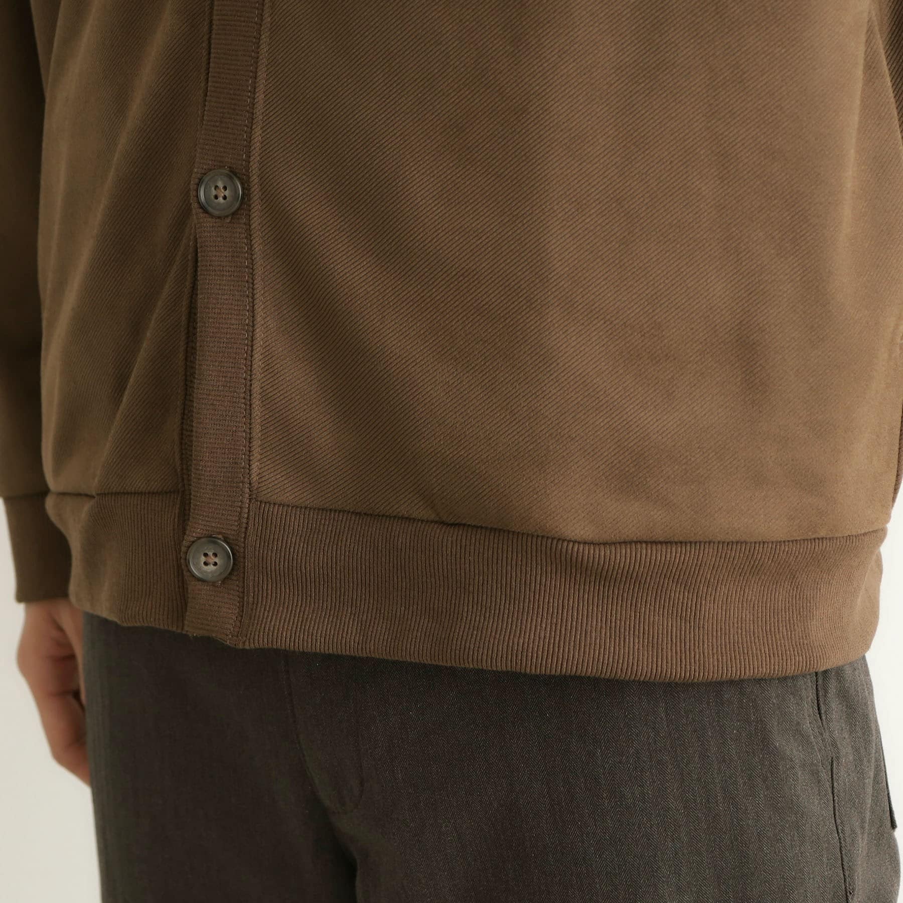 ザ ショップ ティーケー(メンズ) THE SHOP TK(Men) ツイルスウェードタッチカーディガン (ブラウン(044)) ブラウン(044)