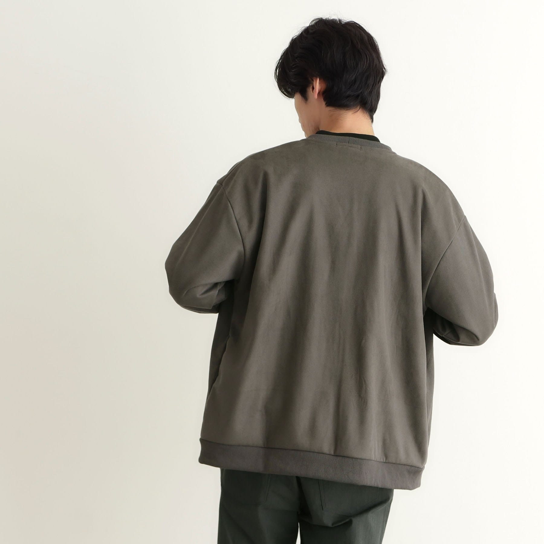 ザ ショップ ティーケー(メンズ) THE SHOP TK(Men) ツイルスウェードタッチカーディガン (ブラウン(044)) ブラウン(044)