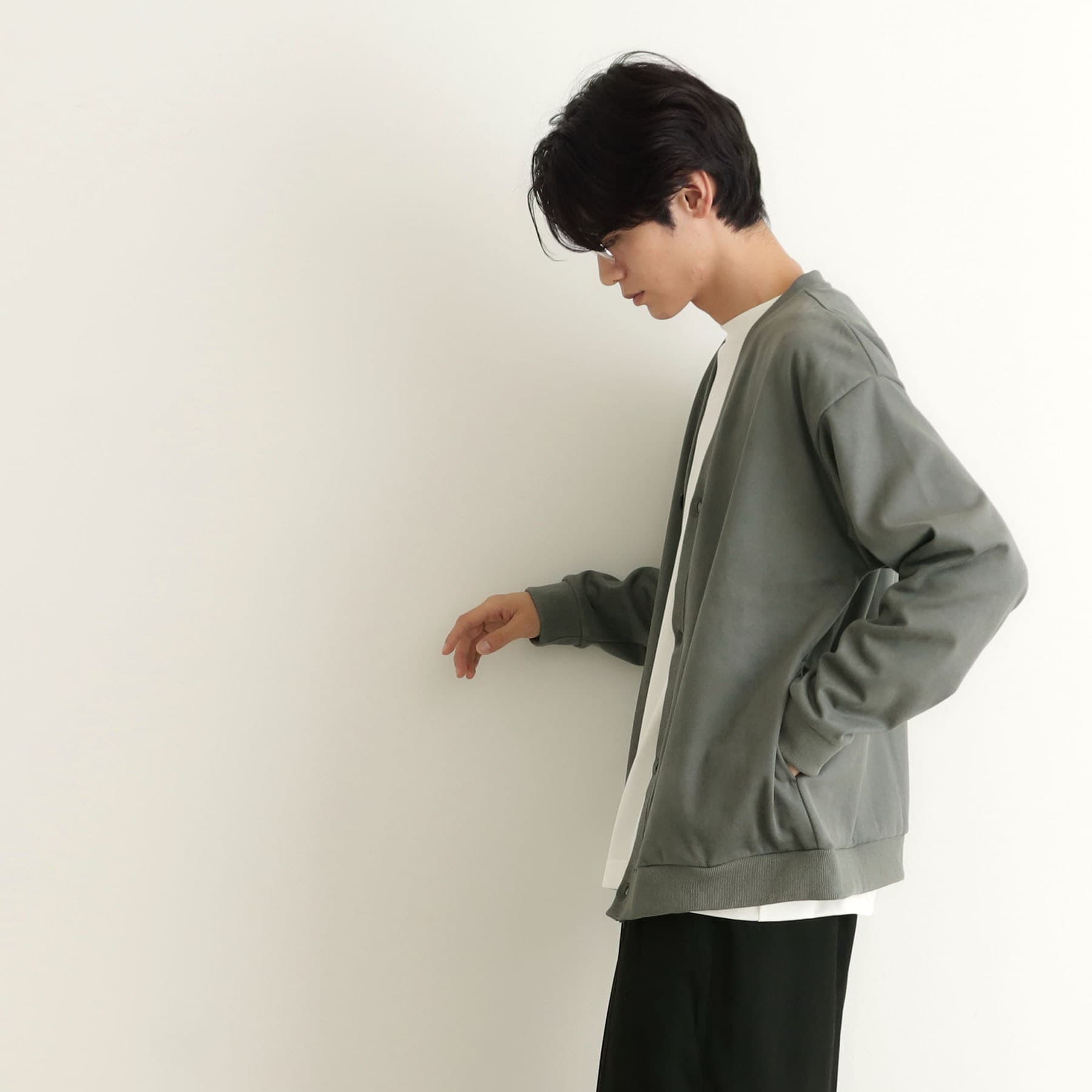 ザ ショップ ティーケー(メンズ) THE SHOP TK(Men) ツイルスウェードタッチカーディガン (ブラウン(044)) ブラウン(044)